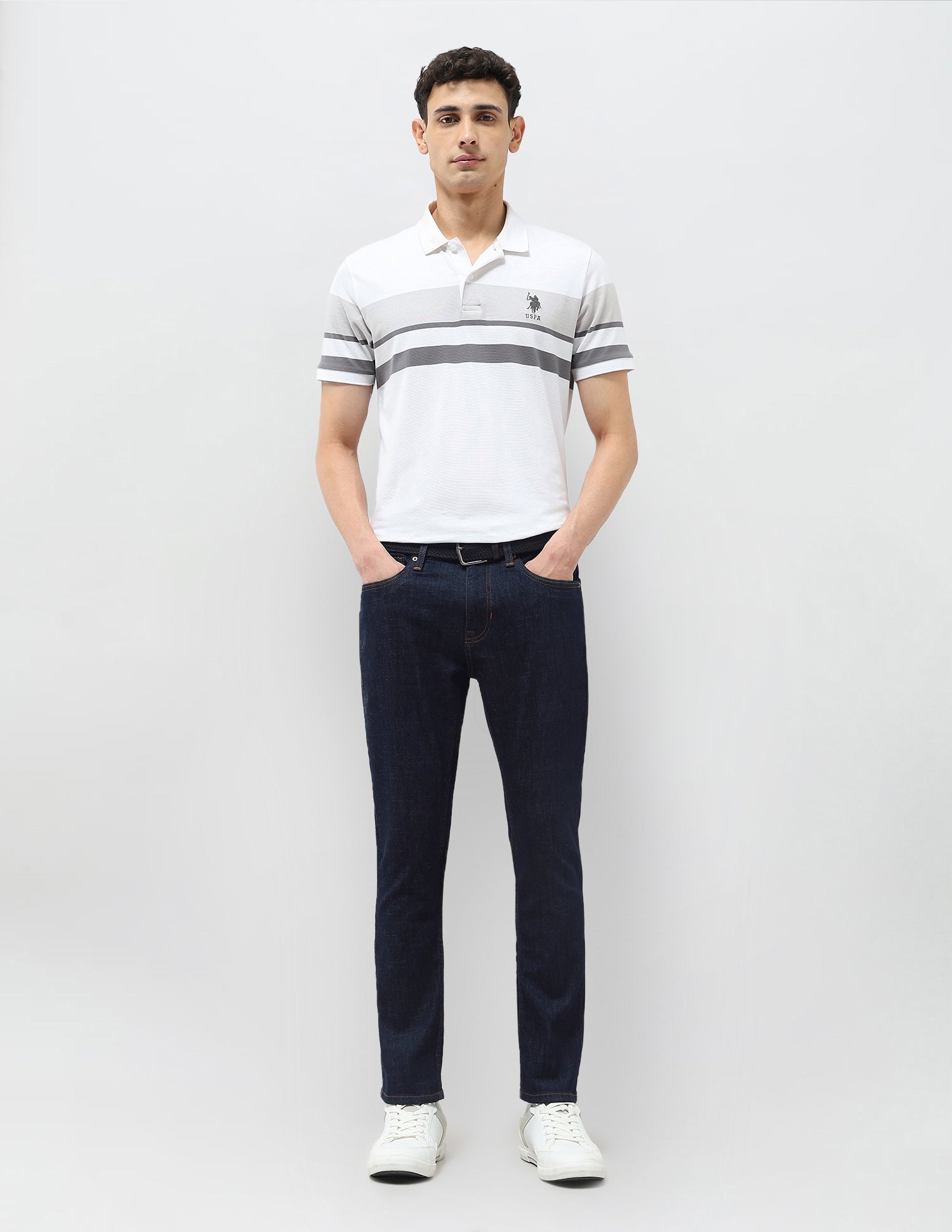 Henry Tapered Fit Mid Rise Jeans Dark Blue - U.S. POLO ASSN. | Large