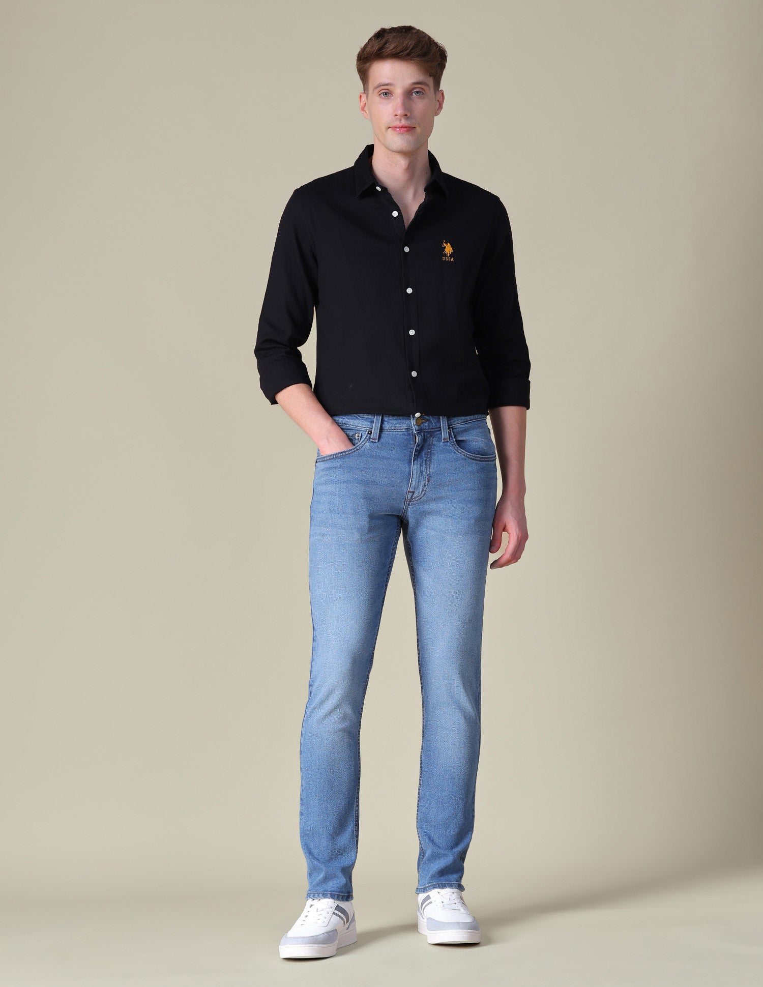 Slim Tapered Fit Blue Jeans Indigo - U.S. POLO ASSN. | Large