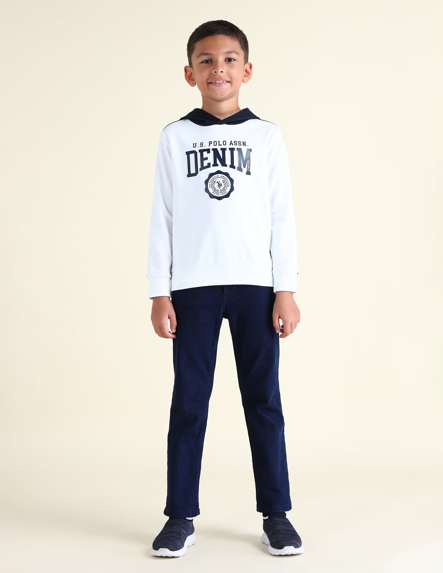 Boys Colour block Sweatshirt White - U.S. POLO ASSN. | Large