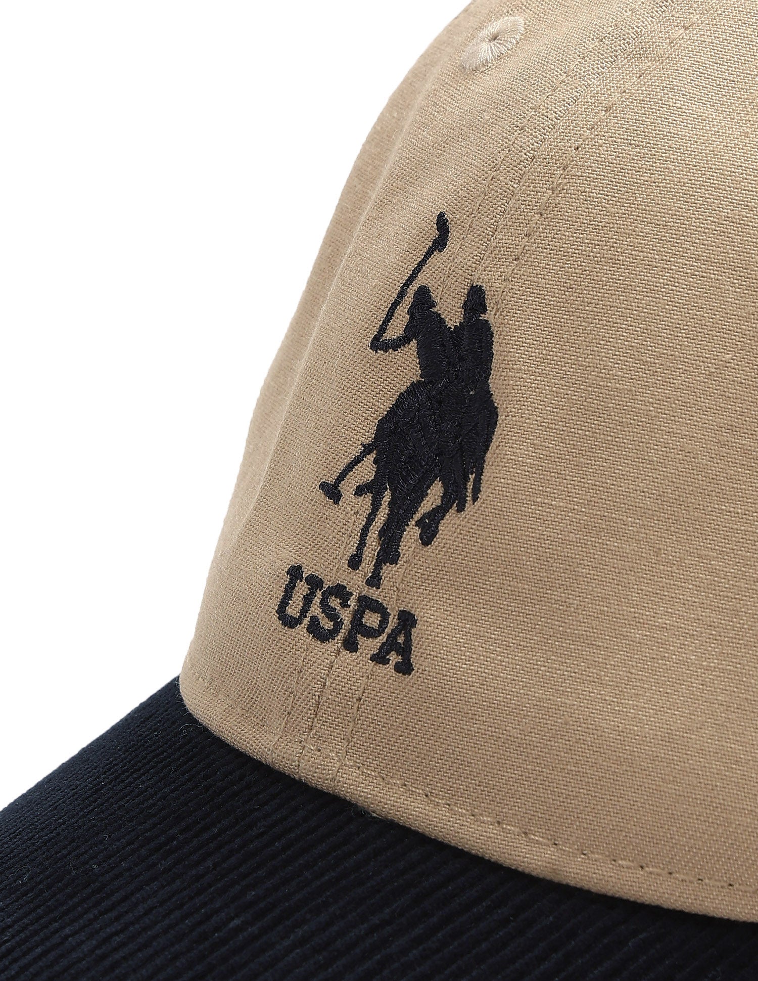 Boys Colour Blocked Corduroy Cap Beige - U.S. POLO ASSN. | Large