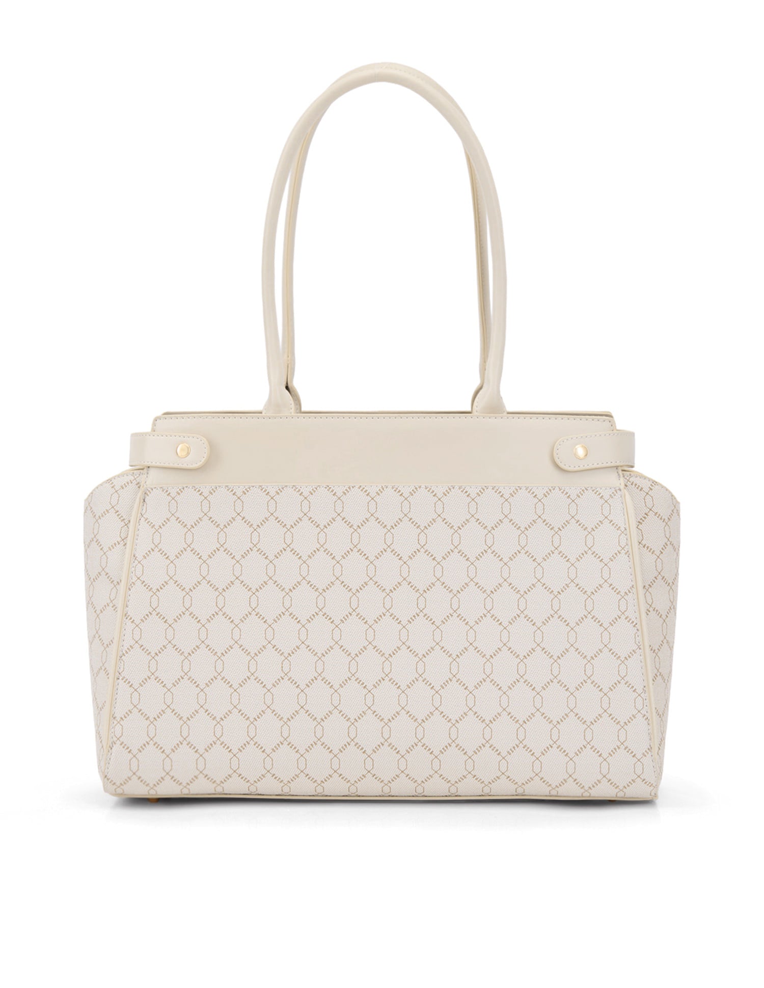 Claudine Brand Printed Tote Bag Off White - U.S. Polo Assn. India | Large