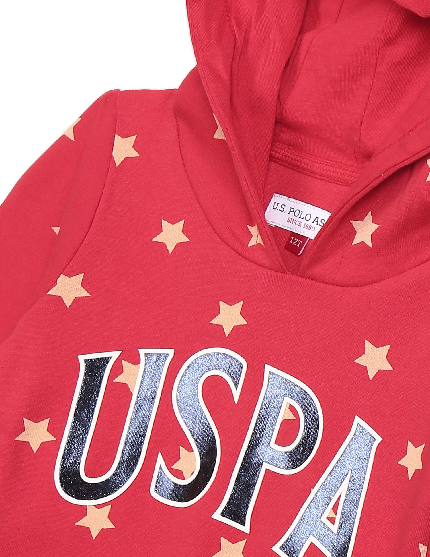 Long Sleeve Striped Hooded Sweater Red - U.S. POLO ASSN. | Large
