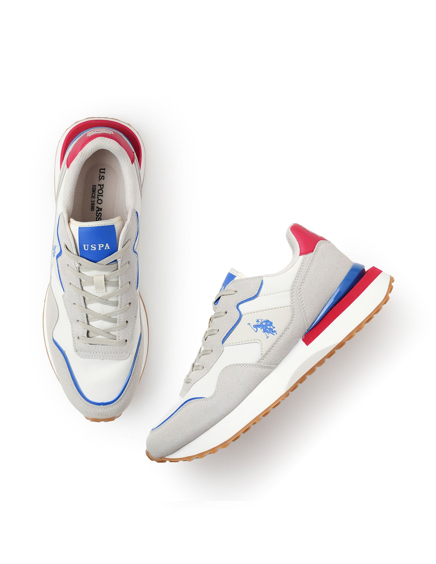 Men Wren Off White Retro Joggers Sneakers Off White - U.S. Polo Assn. India | Large