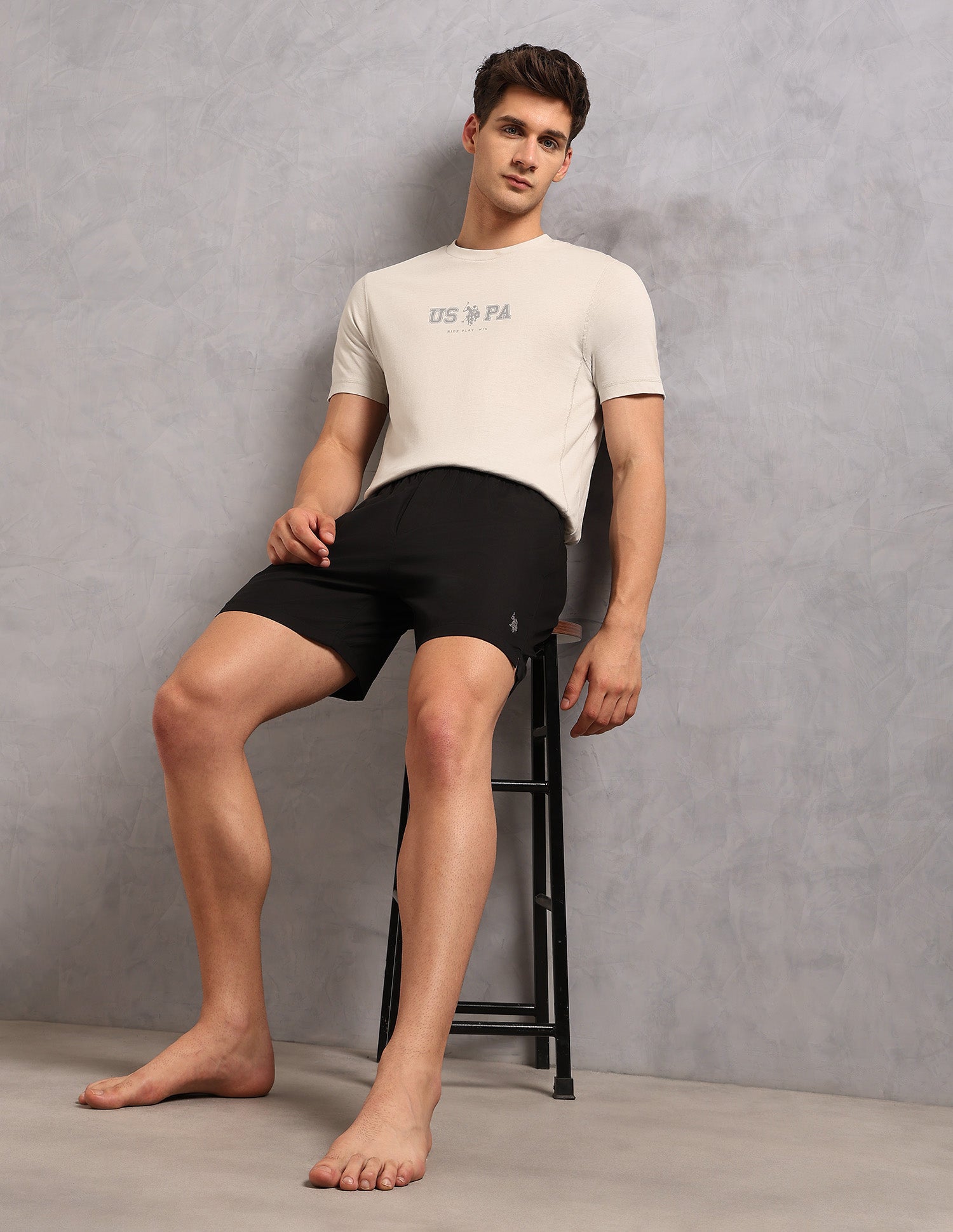 Solid Breathable OEX13 Boxers - Pack Of 1 Black - U.S. Polo Assn. India | Large