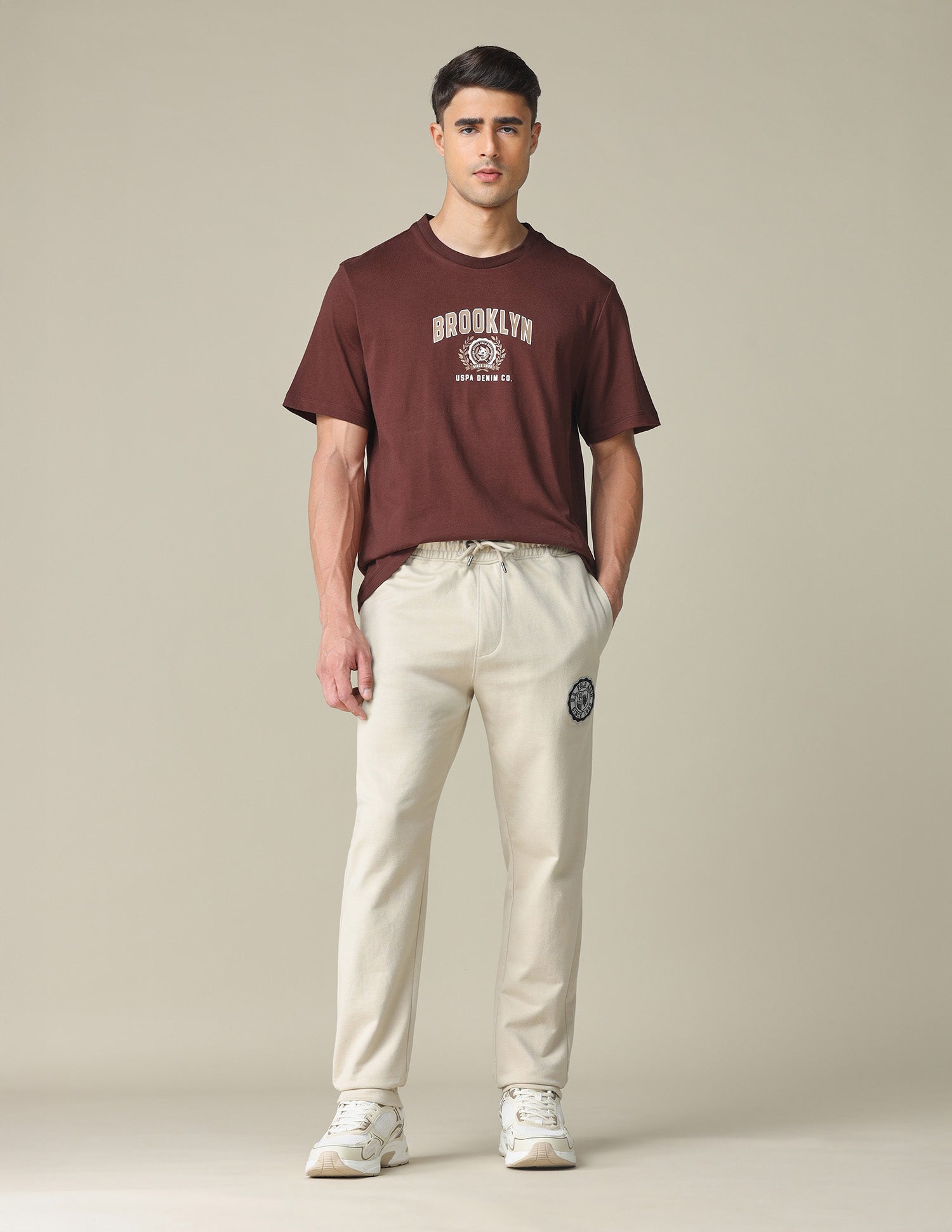 Oversized Fit Typographic Printed T- Shirt Maroon - U.S. POLO ASSN. | Large