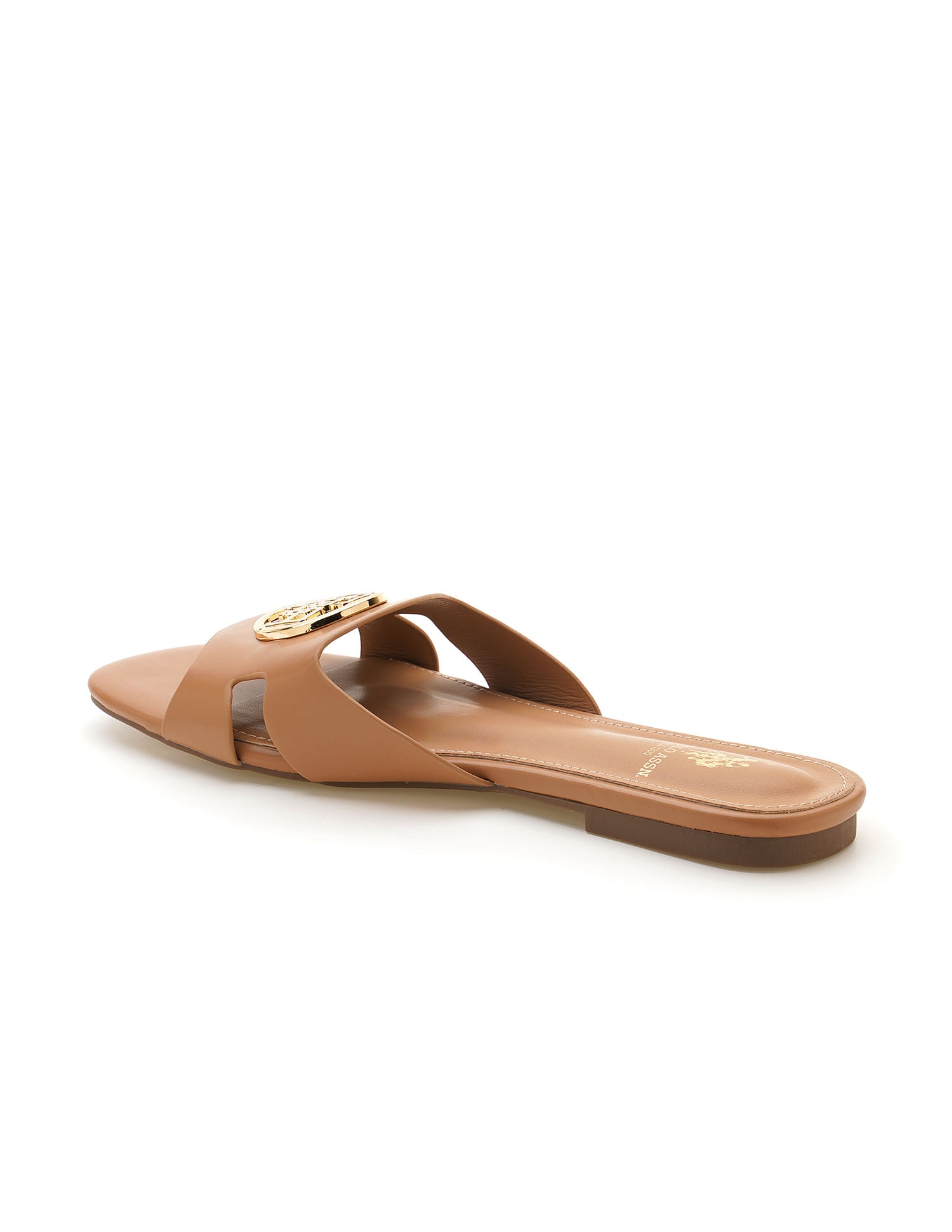 Logo Accent Vamp Strap Perla Sandals Nude - U.S. Polo Assn. India | Large