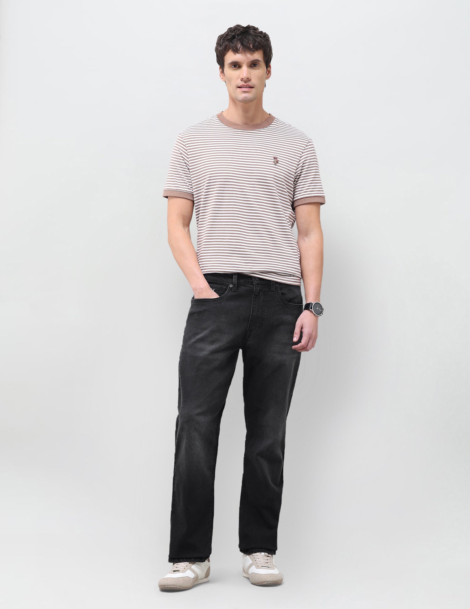 Connor Bootcut Fit Black Jeans Black - U.S. Polo Assn. India | Large