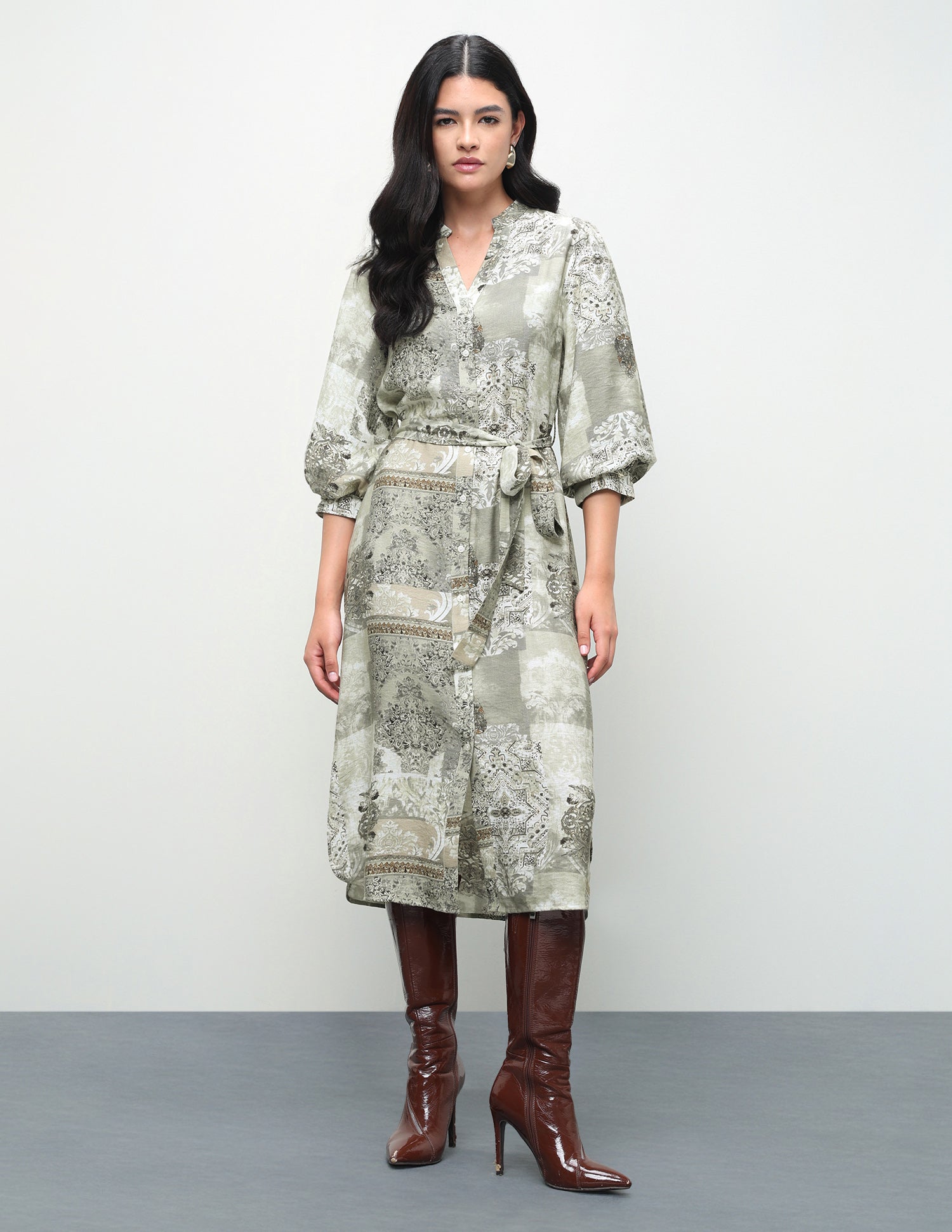 All-Over Printed Regular Fit Shirt Dress Multicolour - U.S. Polo Assn. India | Large