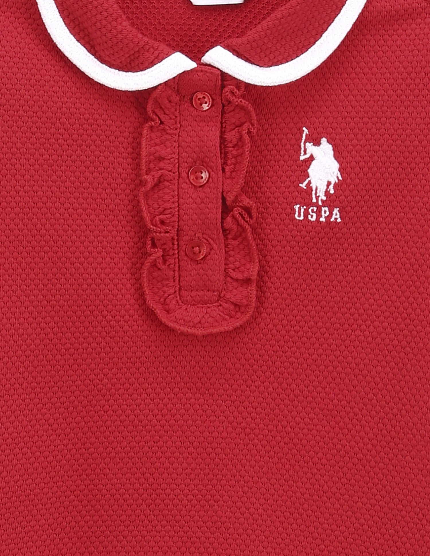 Girls Peter Pan Polo Shirt Red - U.S. POLO ASSN. | Large