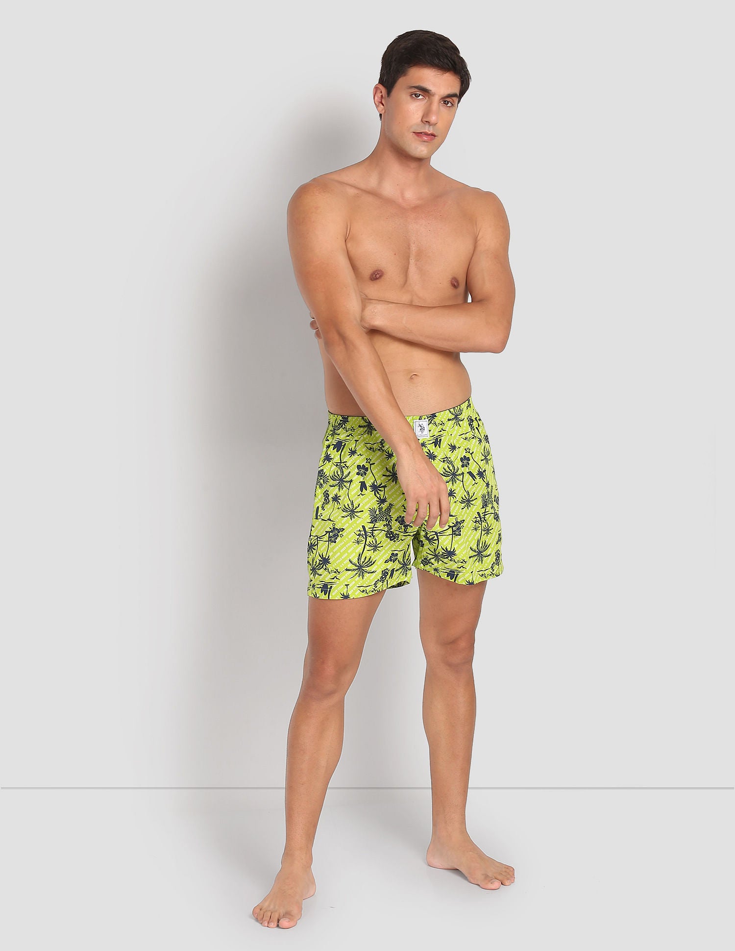 Back Pocket All Over Print IYAC Boxers - Pack Of 1 Green - U.S. POLO ASSN. | Large