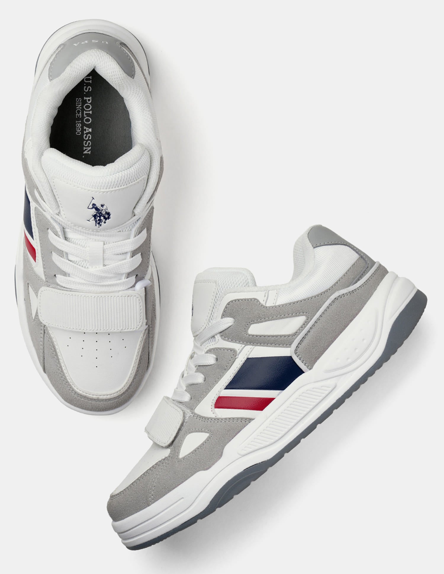 Men Steven Colour Blocked Sneakers Grey - U.S. Polo Assn. India | Large