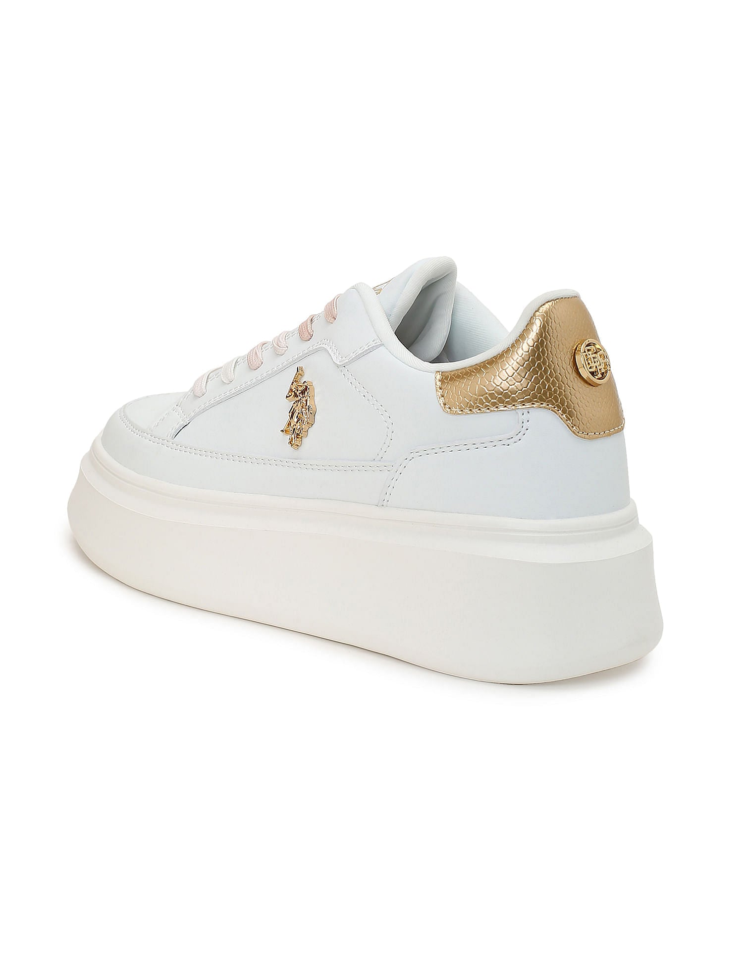 Lace Ups Logo Eleanor 2.0 Sneakers White - U.S. Polo Assn. India | Large
