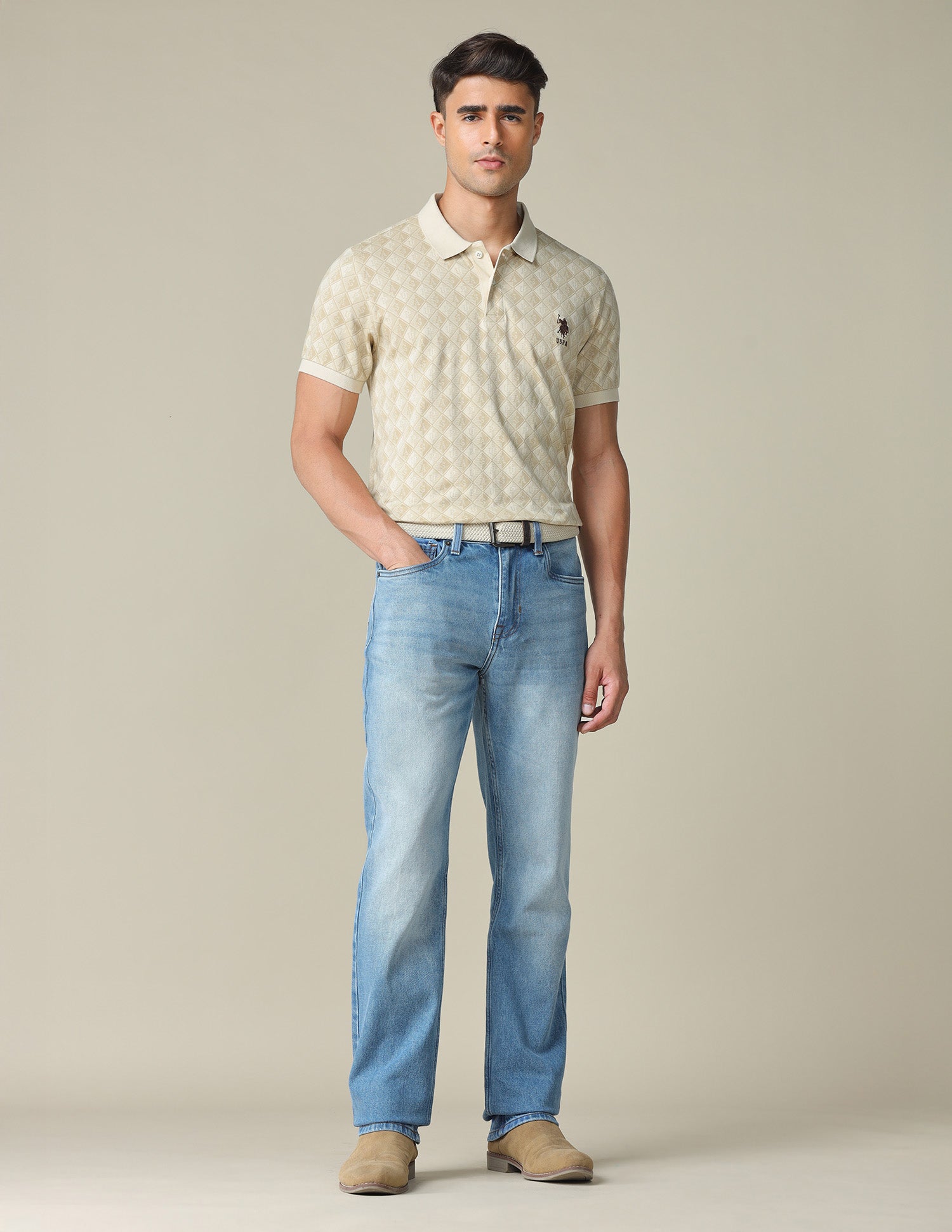 Harold Slim Straight Fit Blue Jeans Indigo - U.S. POLO ASSN. | Large