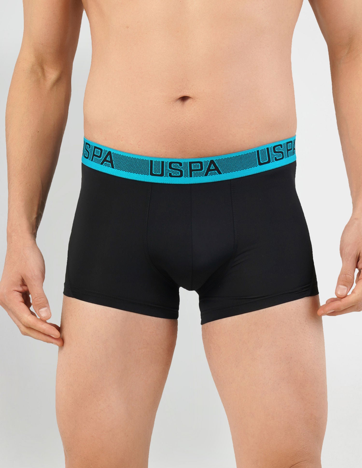 Nylon Spandex Solid I709 Trunks - Pack Of 1 Black - U.S. POLO ASSN. | Large