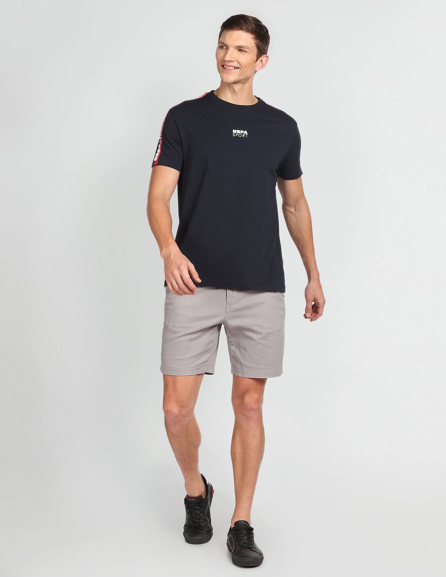 Brand Taped Solid T-Shirt Navy - U.S. POLO ASSN. | Large