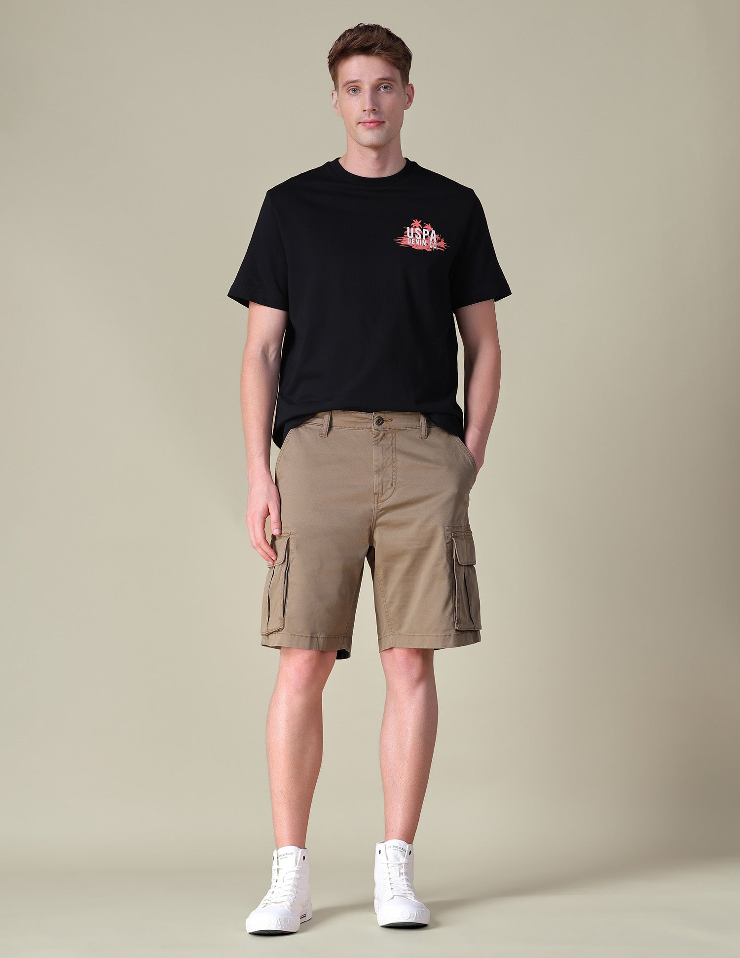 Graphic Brand Printed Relaxed Fit T-Shirt Black - U.S. POLO ASSN. | Large