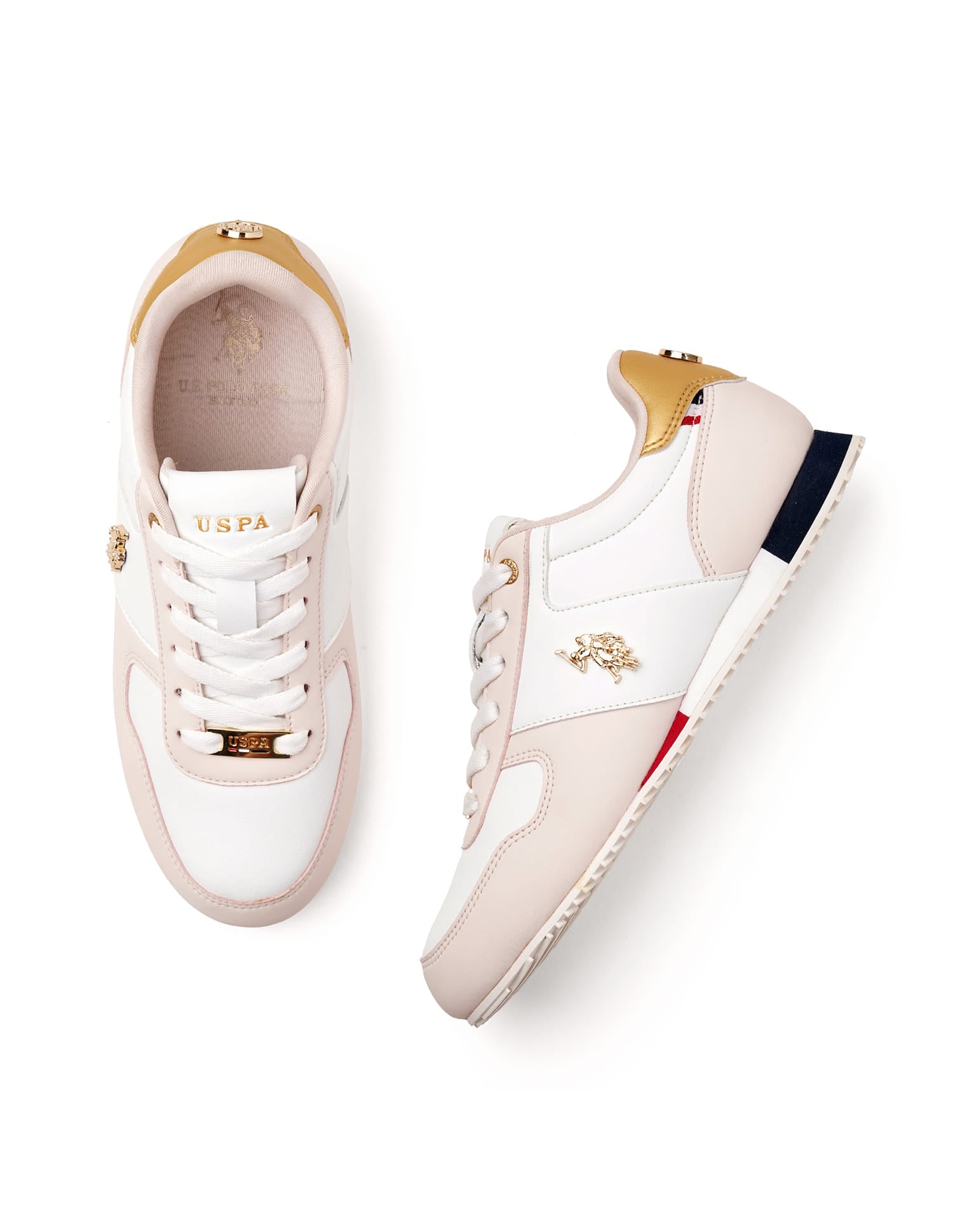 Women Round Toe Sorrento 2.0 Sneakers Cream - U.S. Polo Assn. India | Large