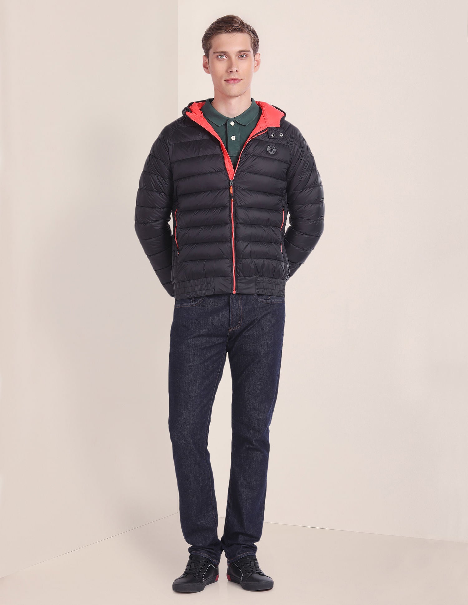 Hooded Puffer Jacket Black - U.S. POLO ASSN. | Large