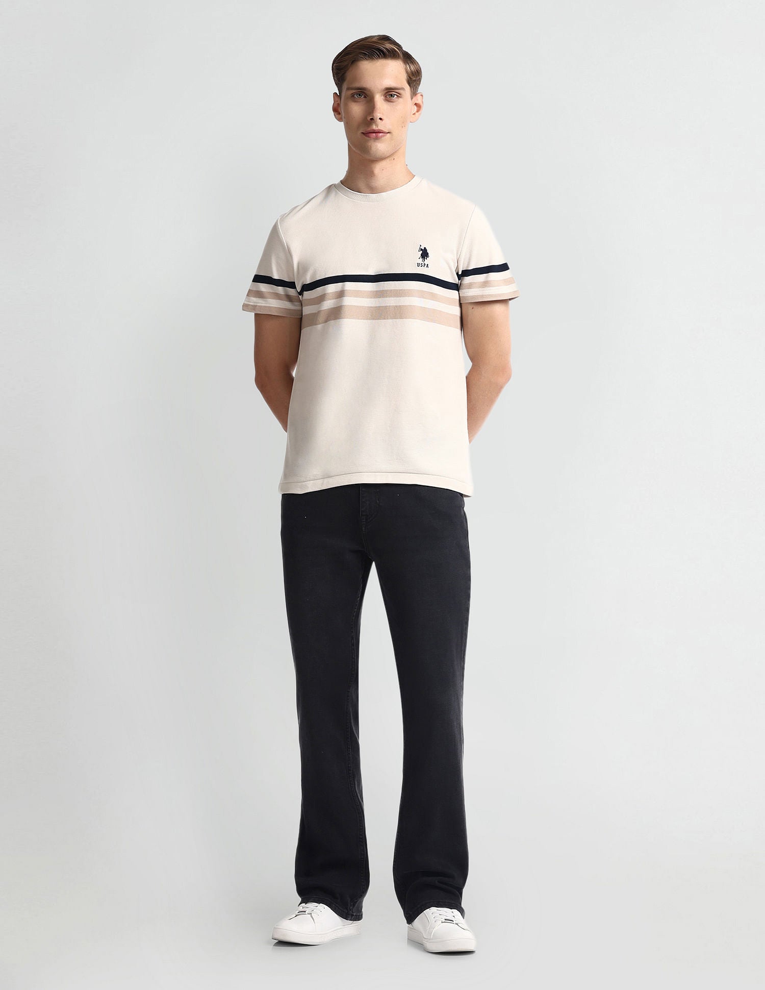 Connor Bootcut Fit Black Jeans Black - U.S. Polo Assn. India | Large