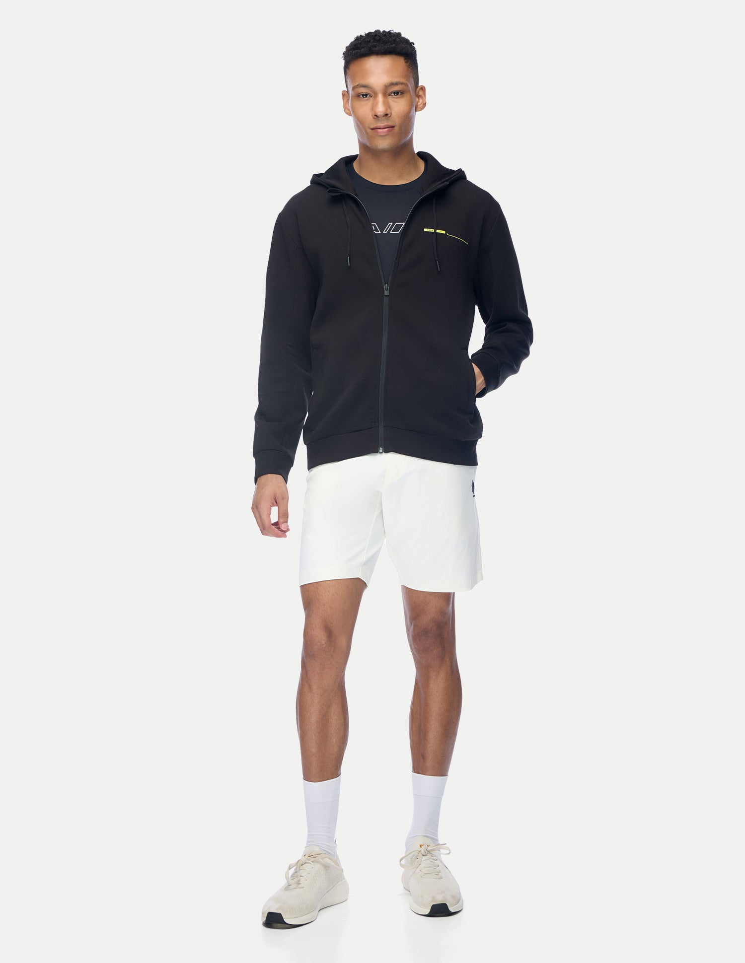 Solid Active Zipper Sweatshirt Black - U.S. Polo Assn. India | Large