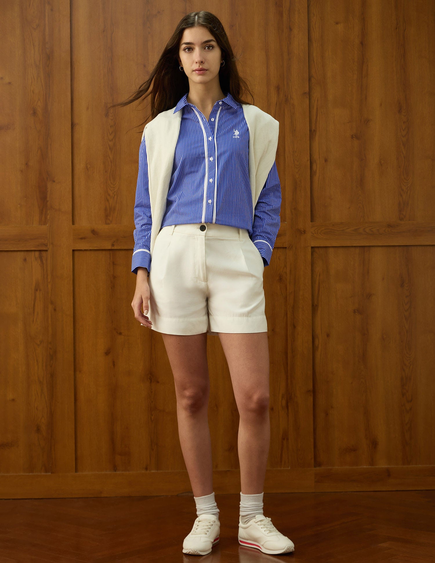 Vertical Striped Regular Fit Shirt Blue - U.S. POLO ASSN. | Large