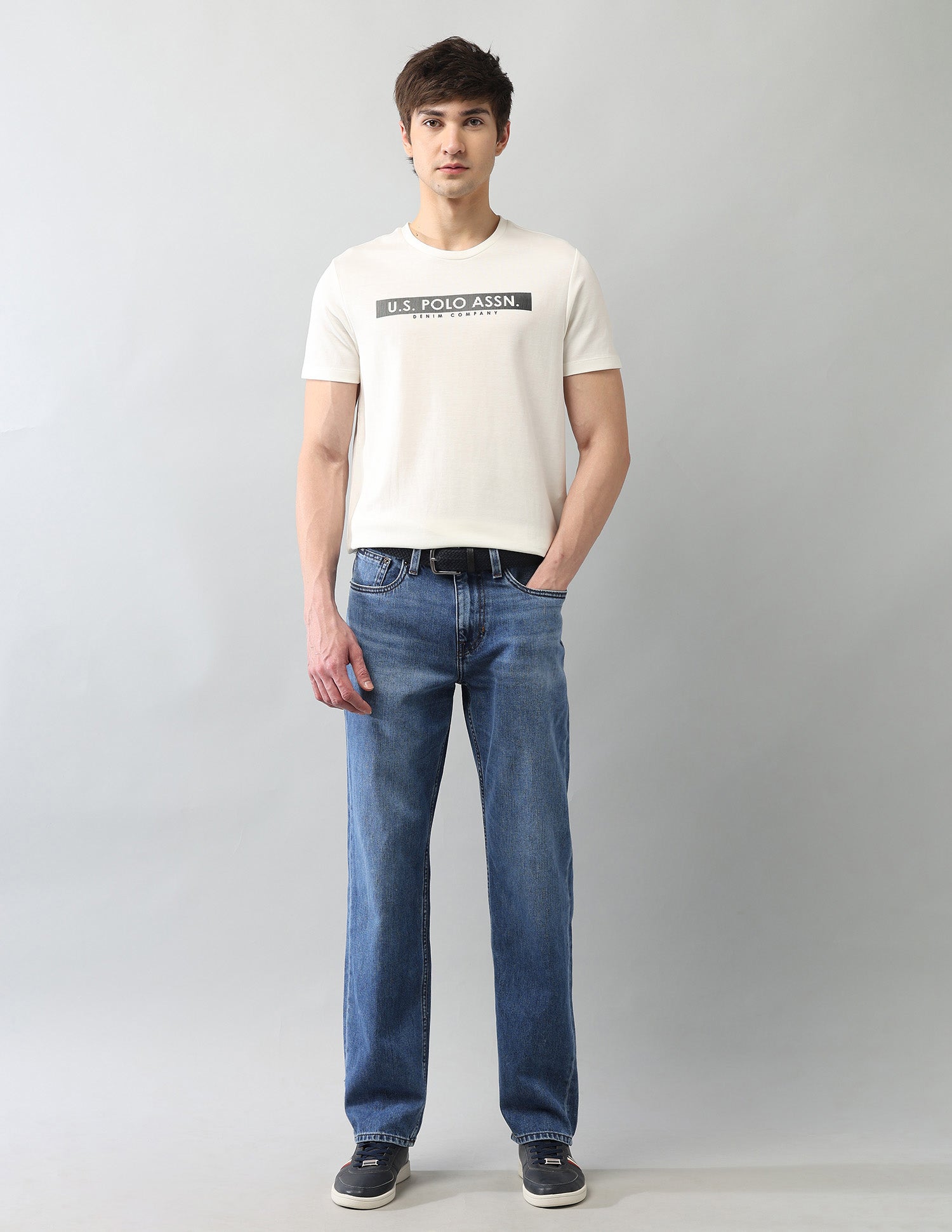 Vintage Shawn Relaxed Fit Blue Jeans Blue - U.S. Polo Assn. India | Large