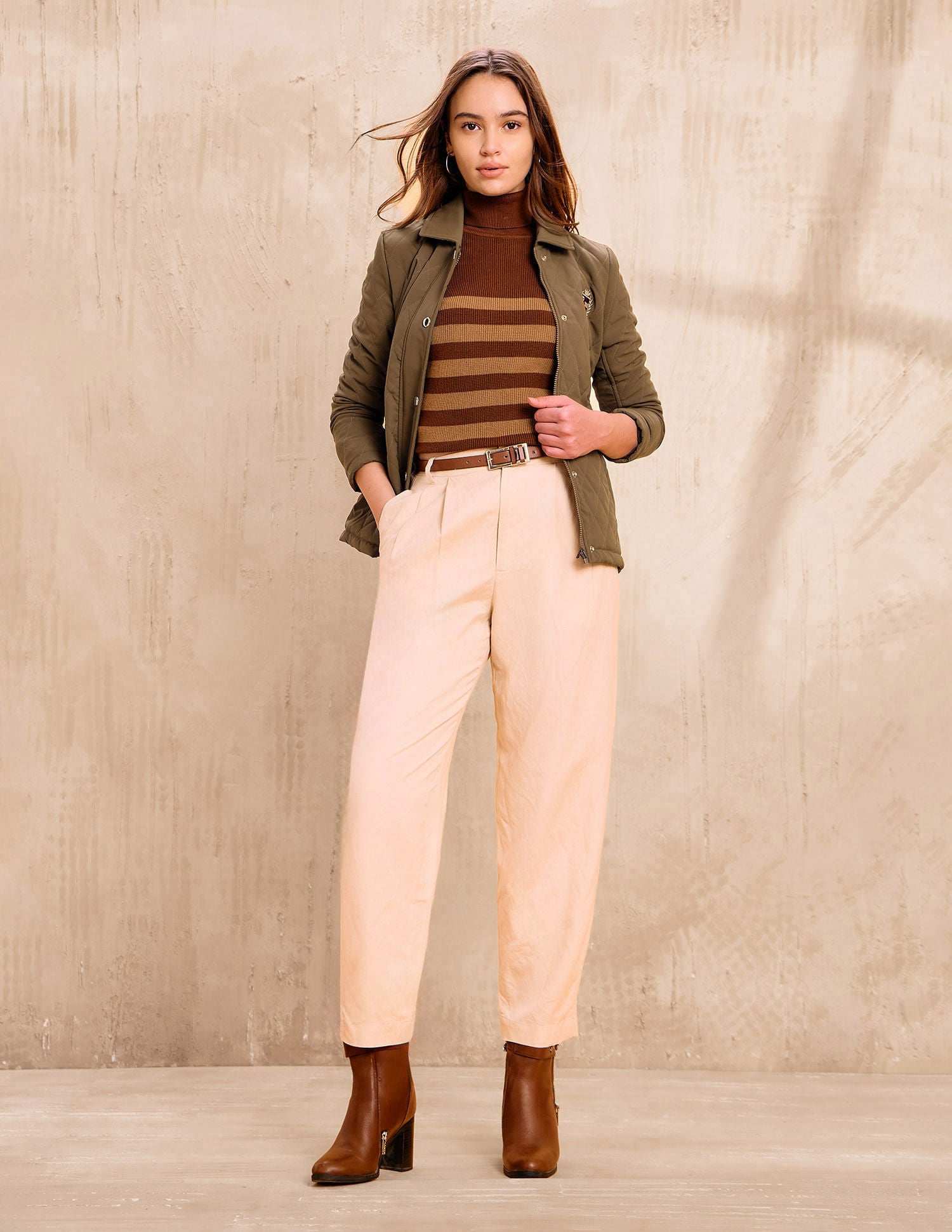 Brand Printed Regular Fit Jacket Brown - U.S. POLO ASSN. | Large