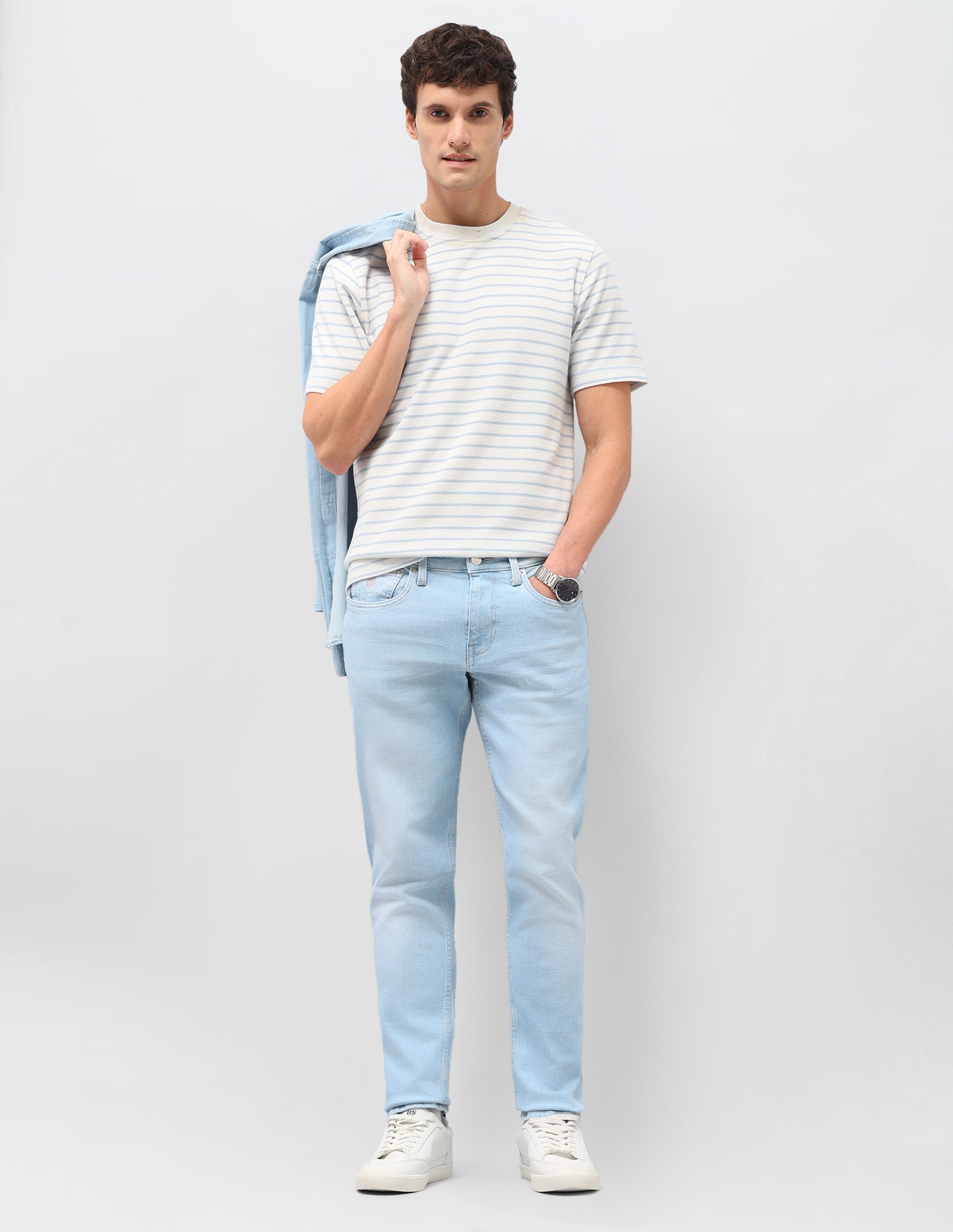 Brandon Slim-Tapered Fit Blue Jeans Light Blue - U.S. Polo Assn. India | Large