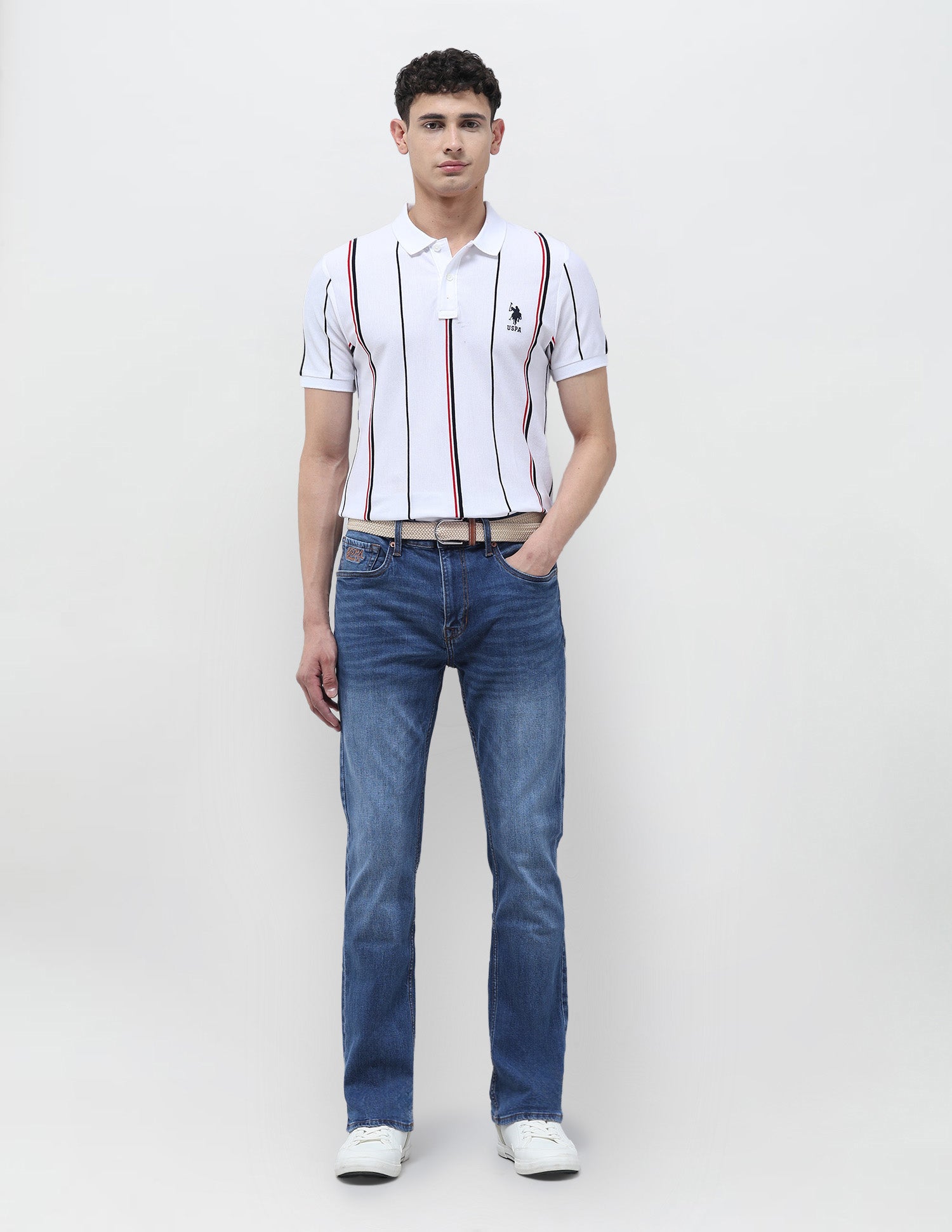 Harold Slim Straight Fit Blue Jeans Indigo - U.S. POLO ASSN. | Large