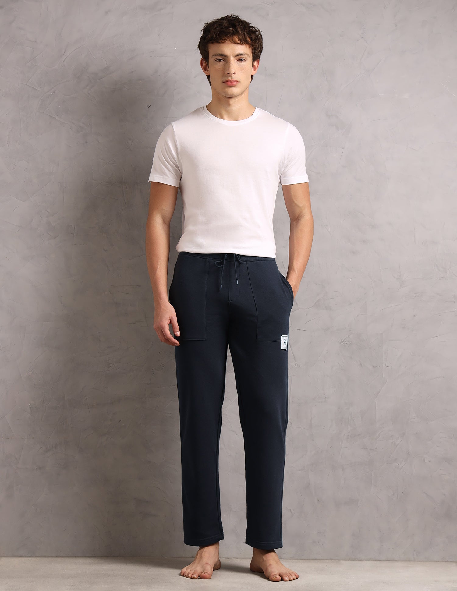 Mid Rise Comfort Fit OR006-PL Lounge Pants - Pack Of 1 Light Blue - U.S. Polo Assn. India | Large