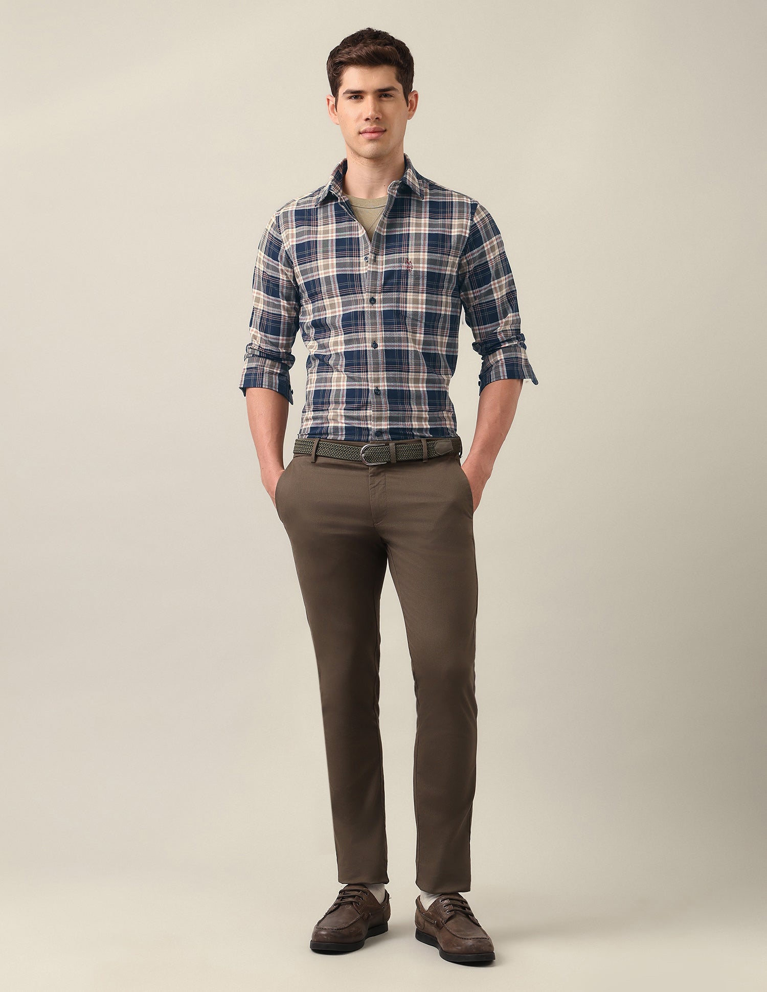 Tartan Checked Oxford Shirt Navy - U.S. Polo Assn. India | Large