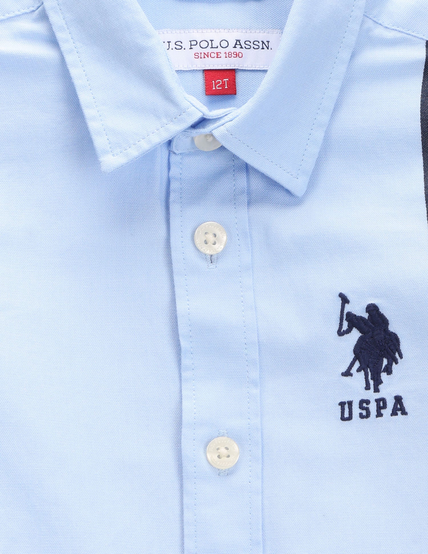 Boys Brand Striped Dobby Shirt Blue - U.S. POLO ASSN. | Large