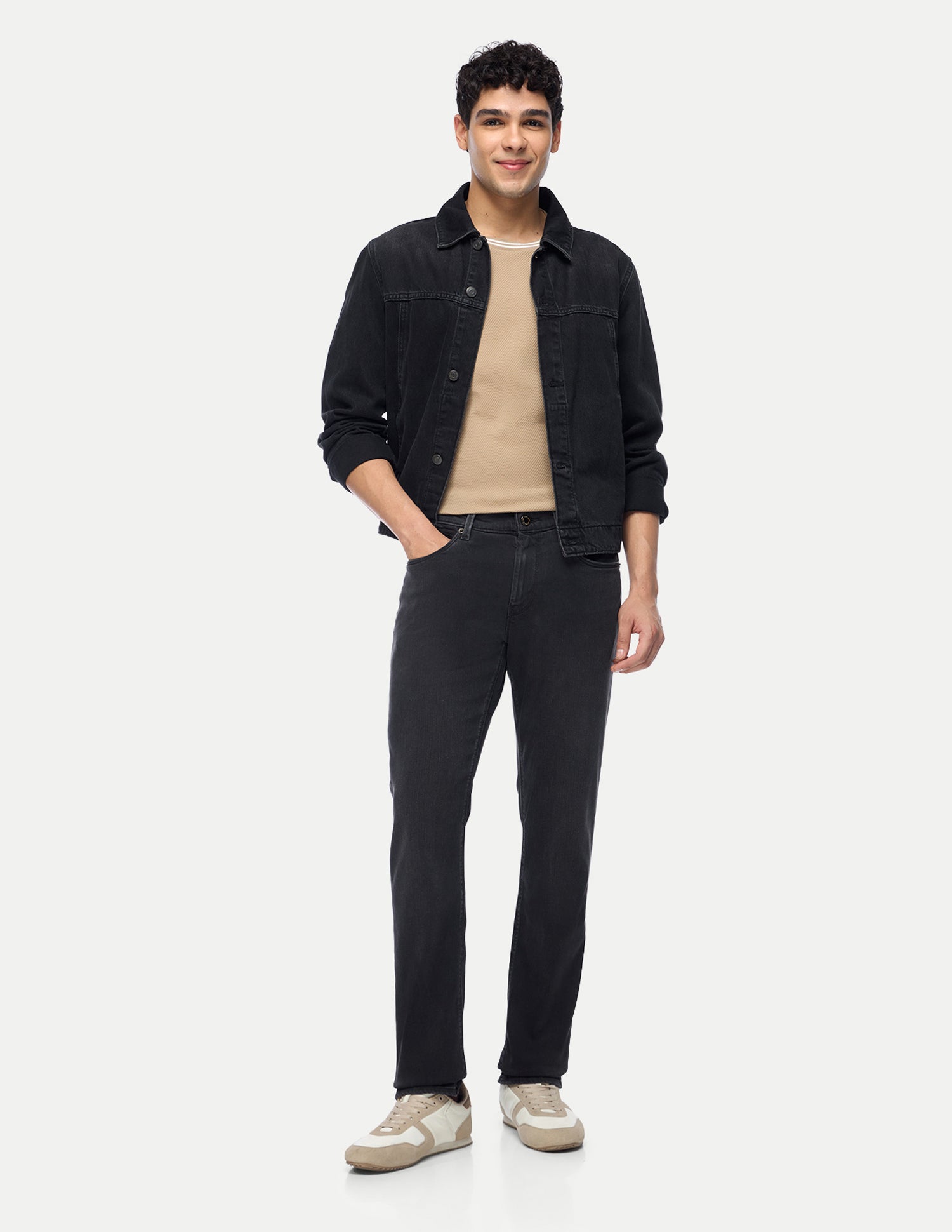 Brandon Slim-Tapered Fit Black Jeans Washed Black - U.S. Polo Assn. India | Large