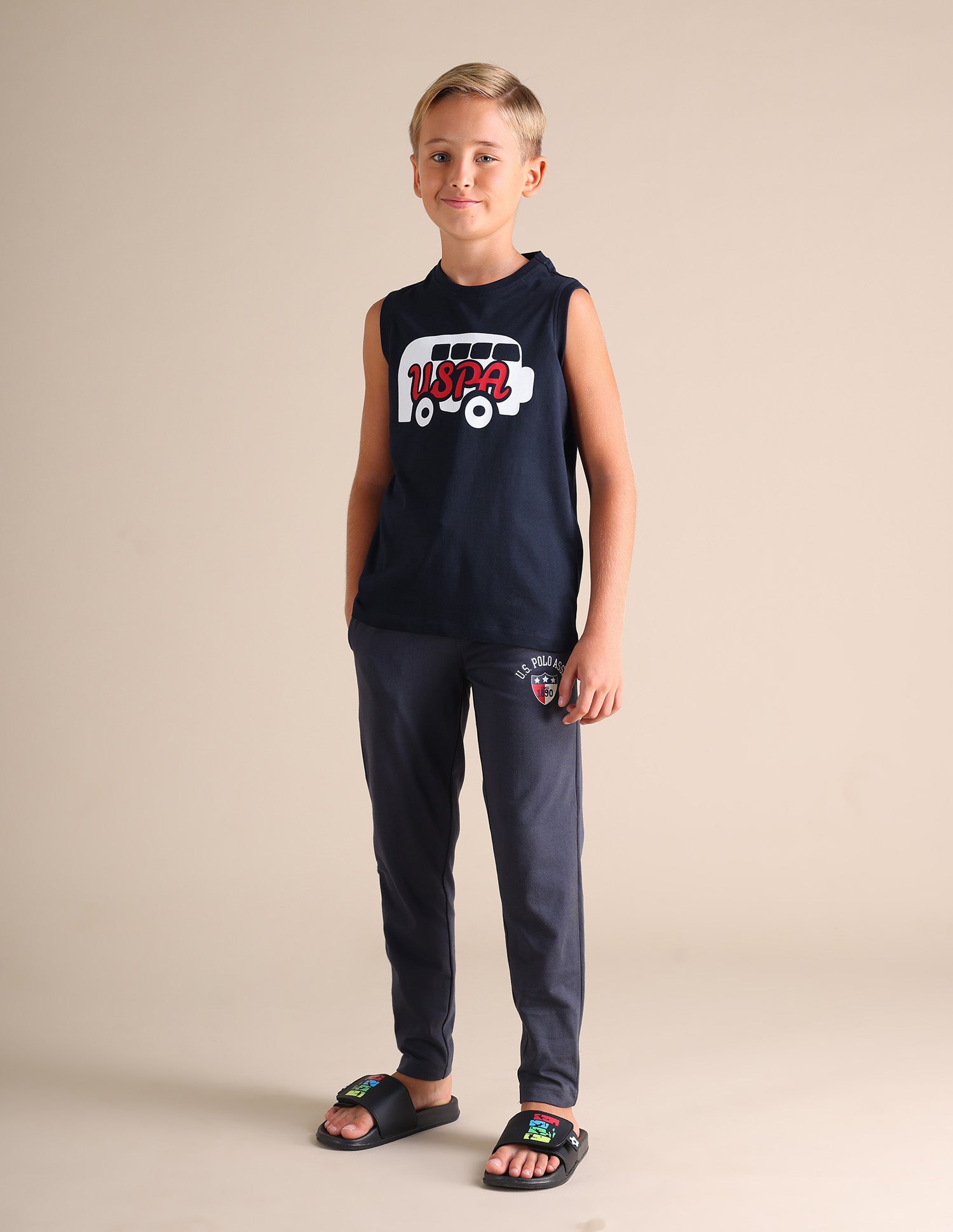 Graphic Print LKE02 Lounge T-Shirt - Pack Of 1 Navy - U.S. POLO ASSN. | Large