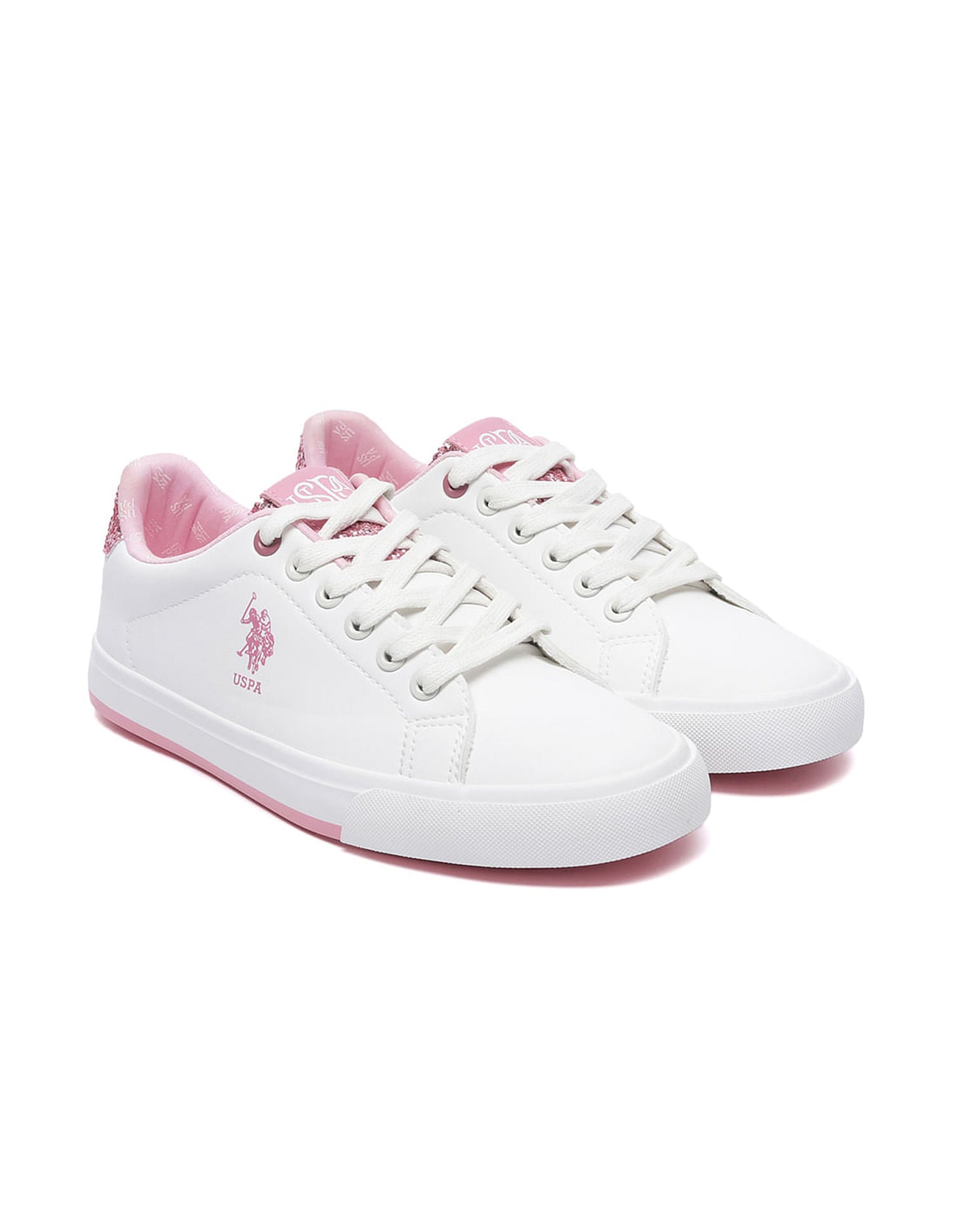 Women Lace Ups Logo Beverly 2.0 Sneakers White - U.S. Polo Assn. India | Large