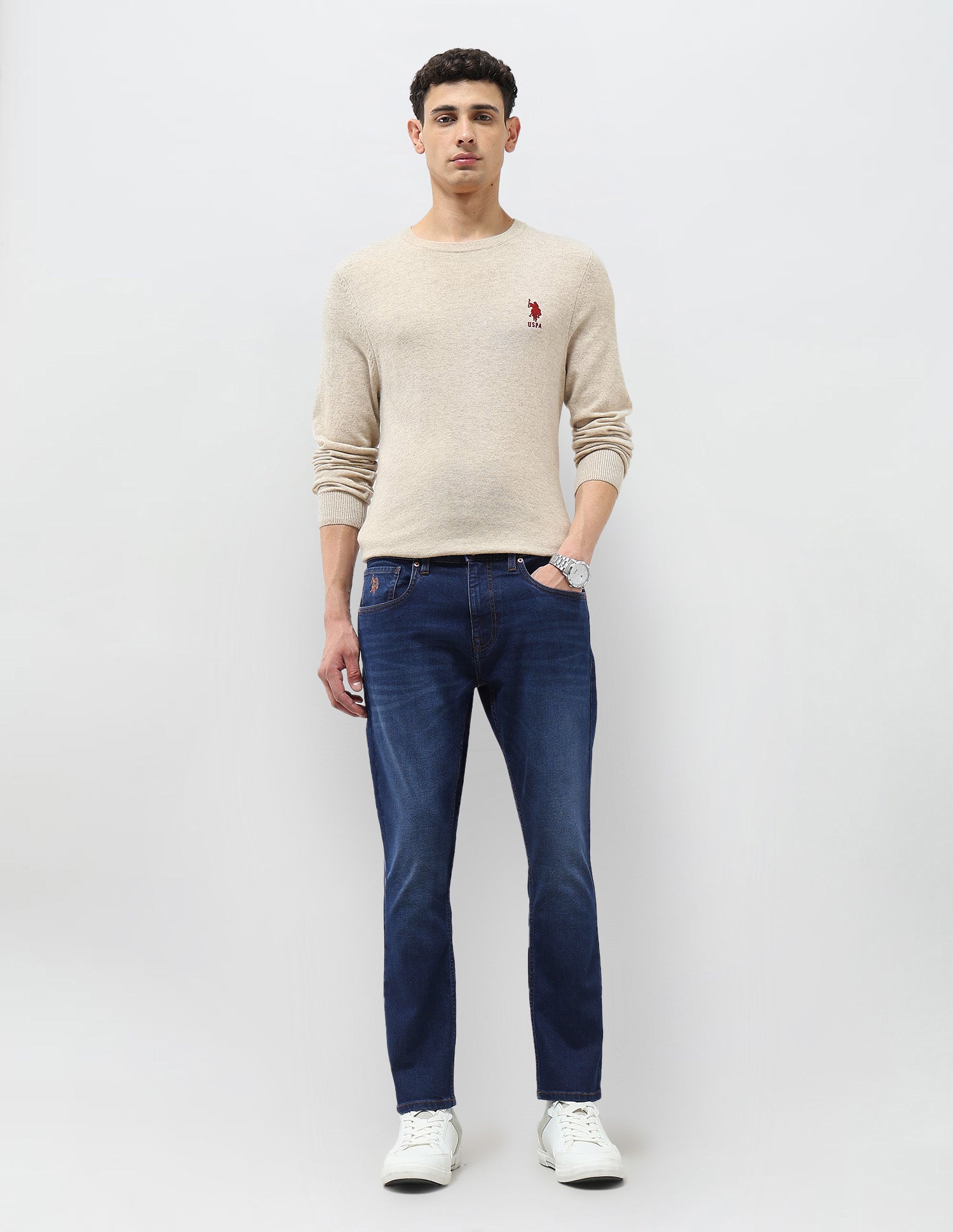 Henry Tapered Fit Blue Jeans Indigo - U.S. POLO ASSN. | Large