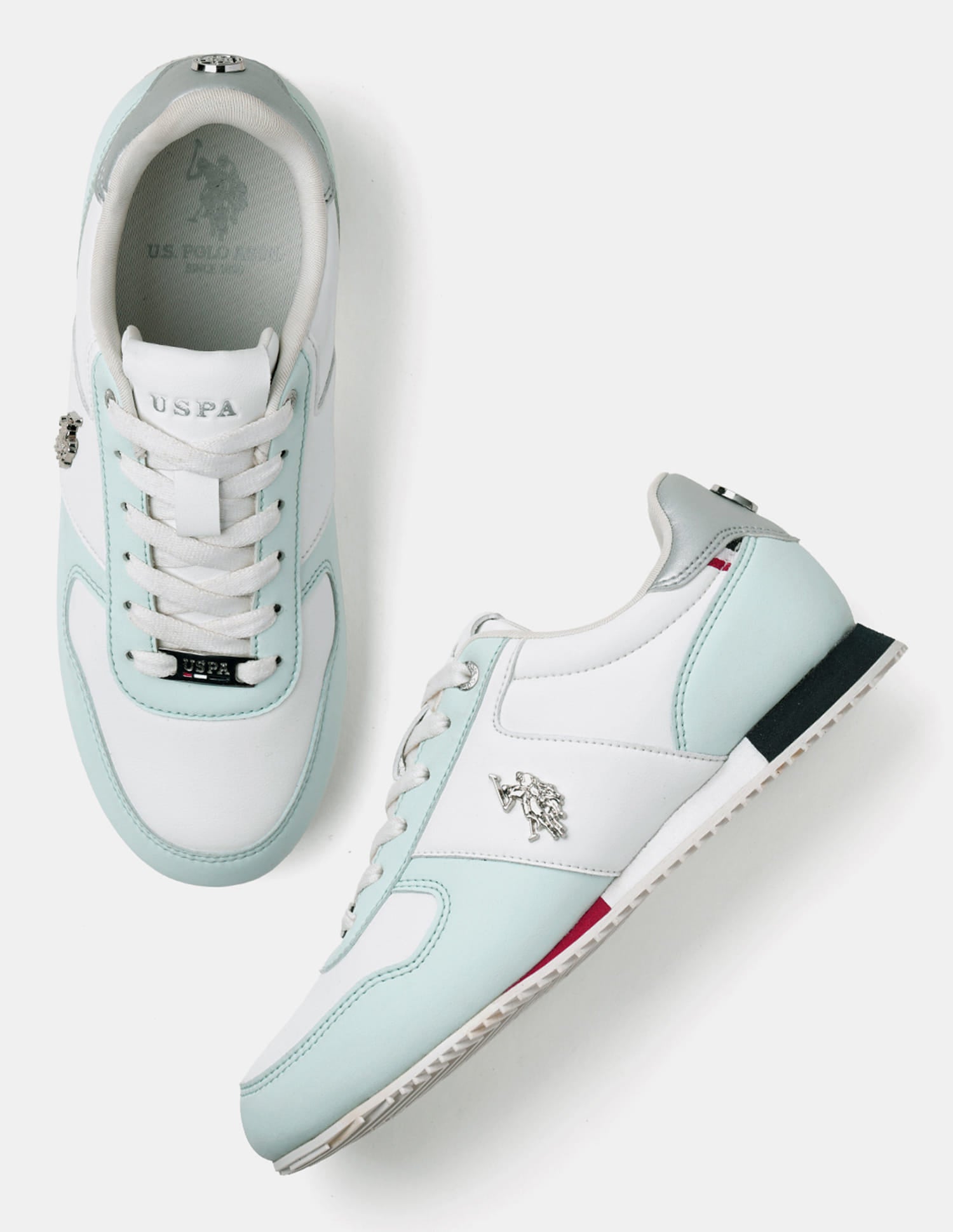 Women Sorrento 2.0 Colourblocked Sneakers Light Green - U.S. Polo Assn. India | Large