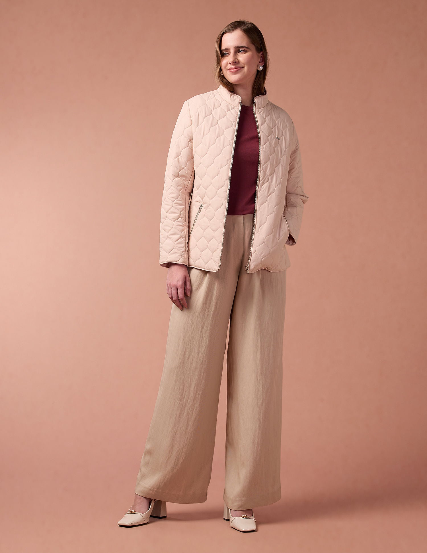 Regular Fit Quilted Jacket Light Peach - U.S. POLO ASSN. | Large