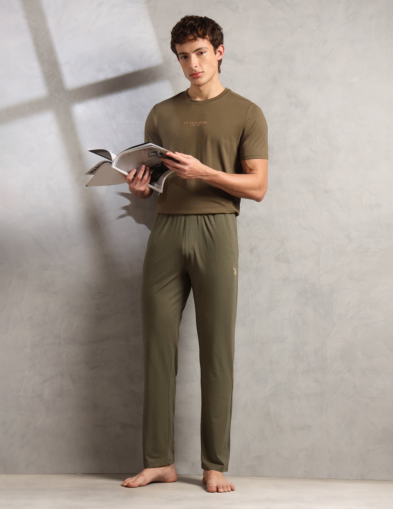 Relaxed Fit Breathable PR001-PL - Lounge Pants Pack Of 1 Ivy Green - U.S. Polo Assn. India | Large