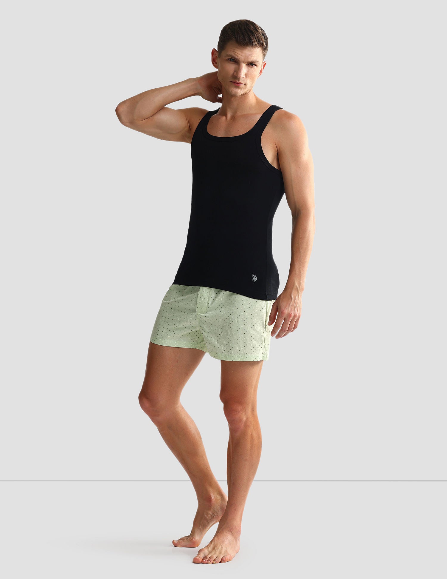 Pure Cotton EV006 Vest - Pack Of 2 Black - U.S. POLO ASSN. | Large