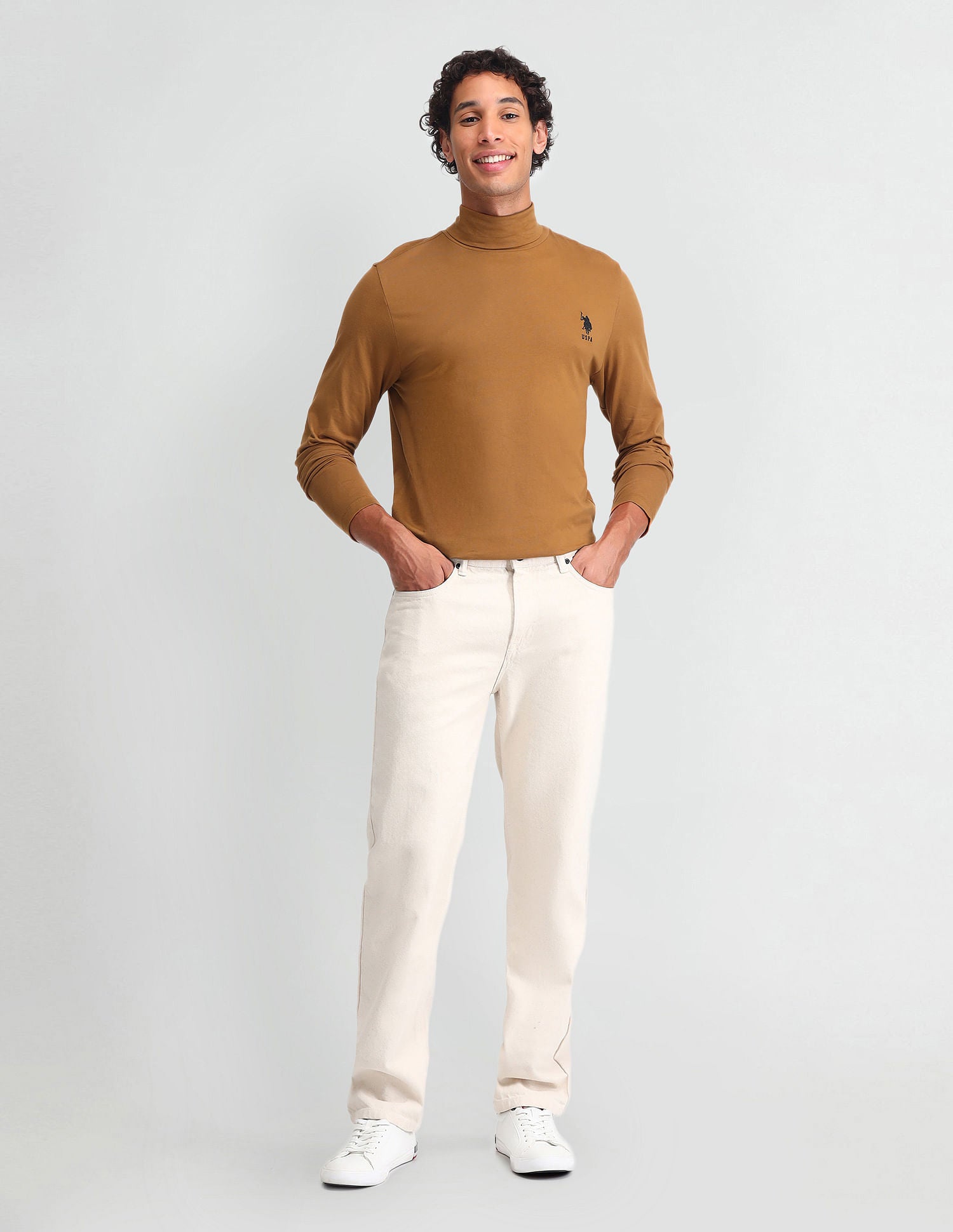 Outdoor Muscle Fit Solid T-Shirt Rust - U.S. POLO ASSN. | Large