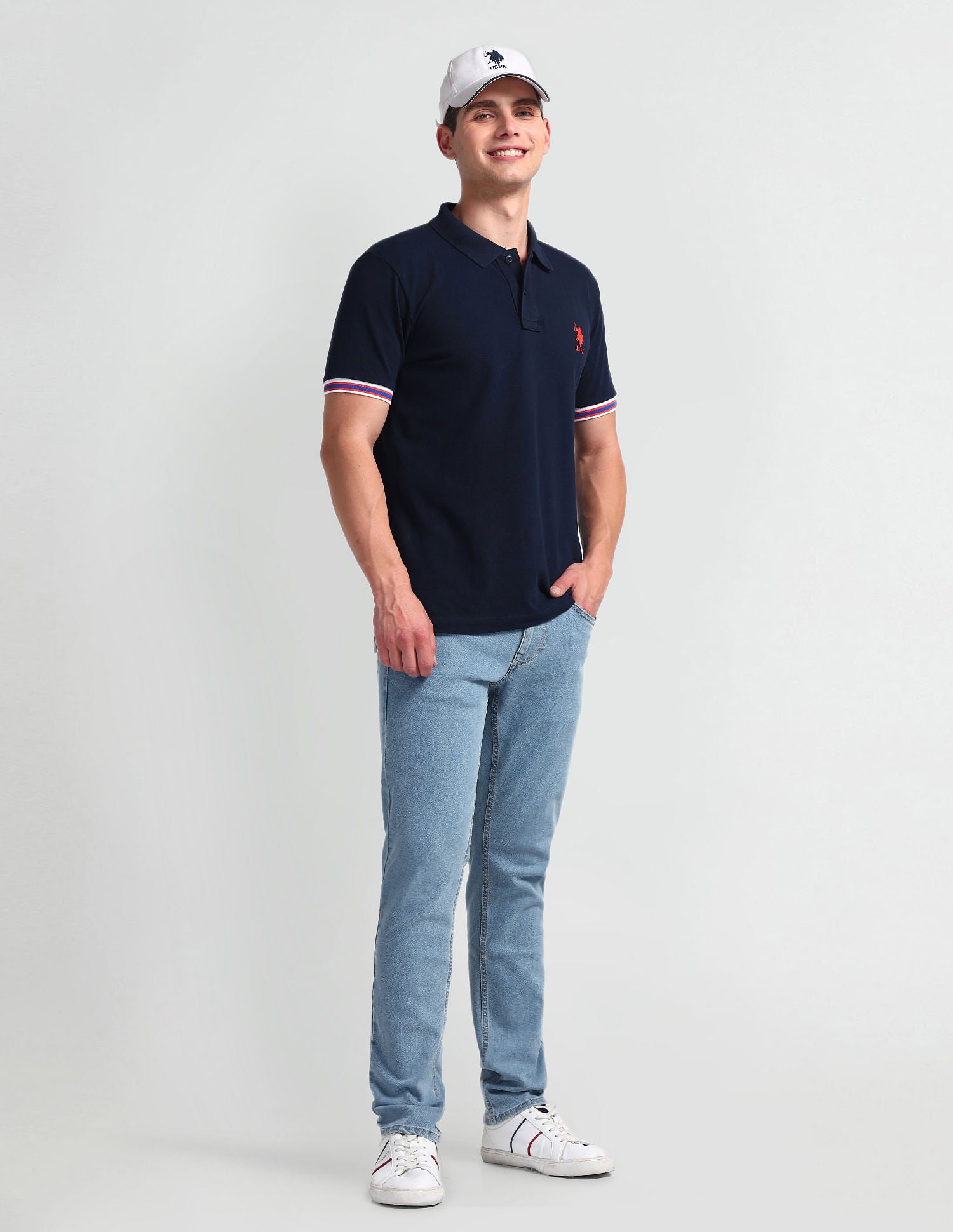 Regallo Skinny Fit Blue Jeans Blue - U.S. Polo Assn. India | Large