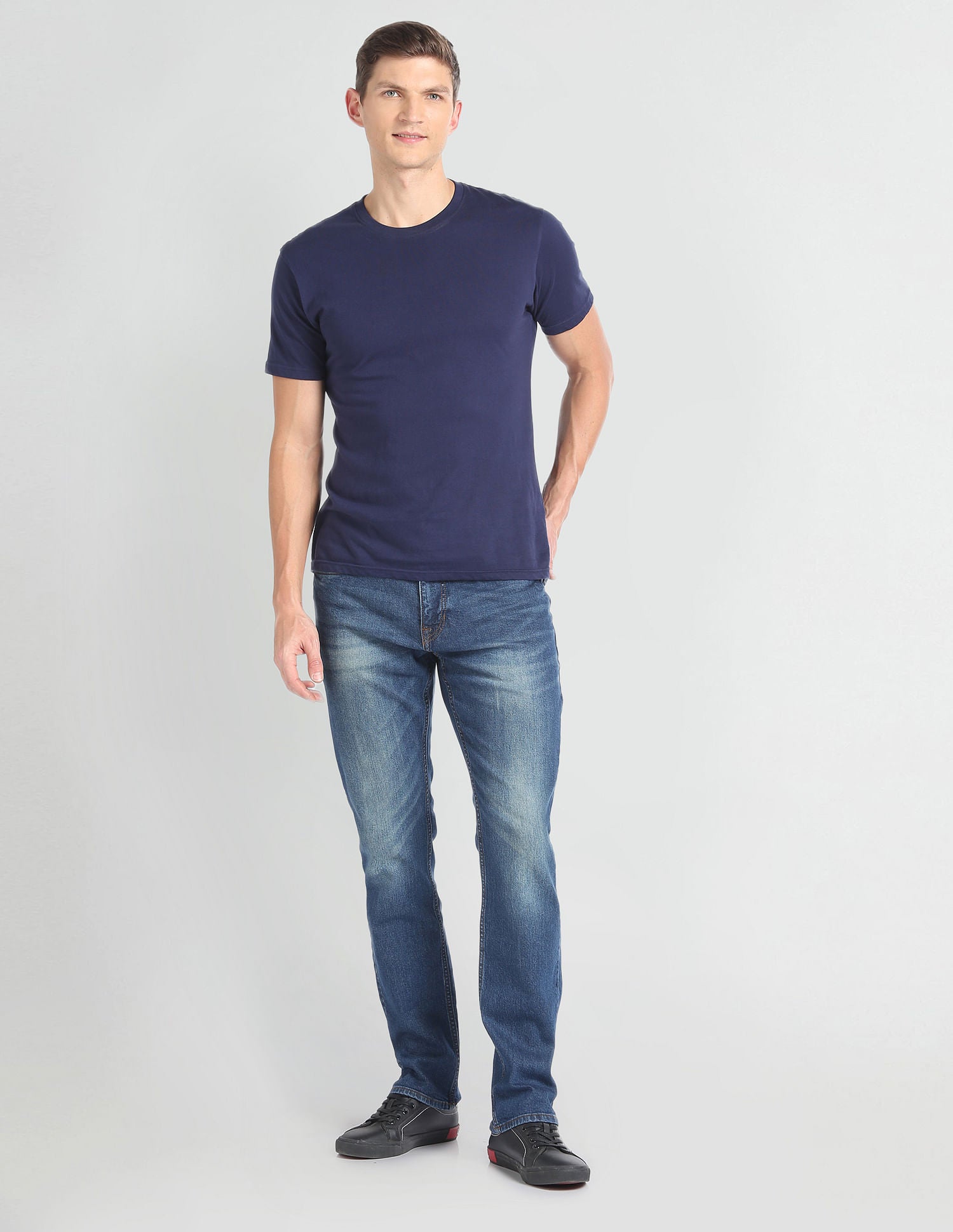 Harold Slim Straight Fit Blue Jeans Blue - U.S. Polo Assn. India | Large