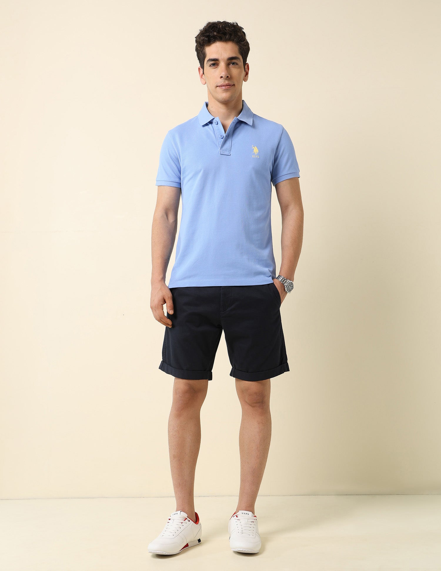 Solid Classic Polo Shirt Light Blue - U.S. Polo Assn. India | Large