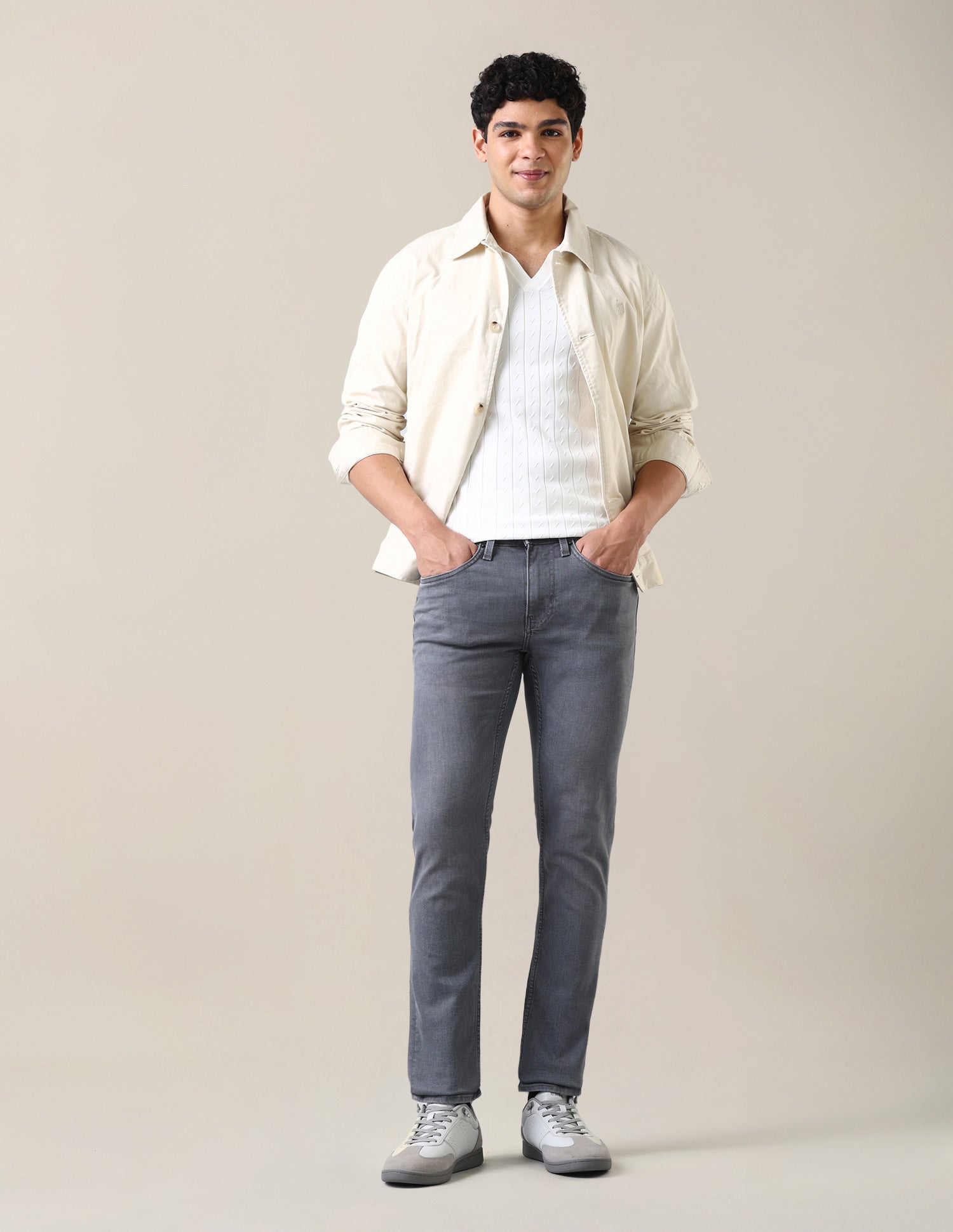 Regallo Skinny Fit Grey Jeans Grey - U.S. Polo Assn. India | Large
