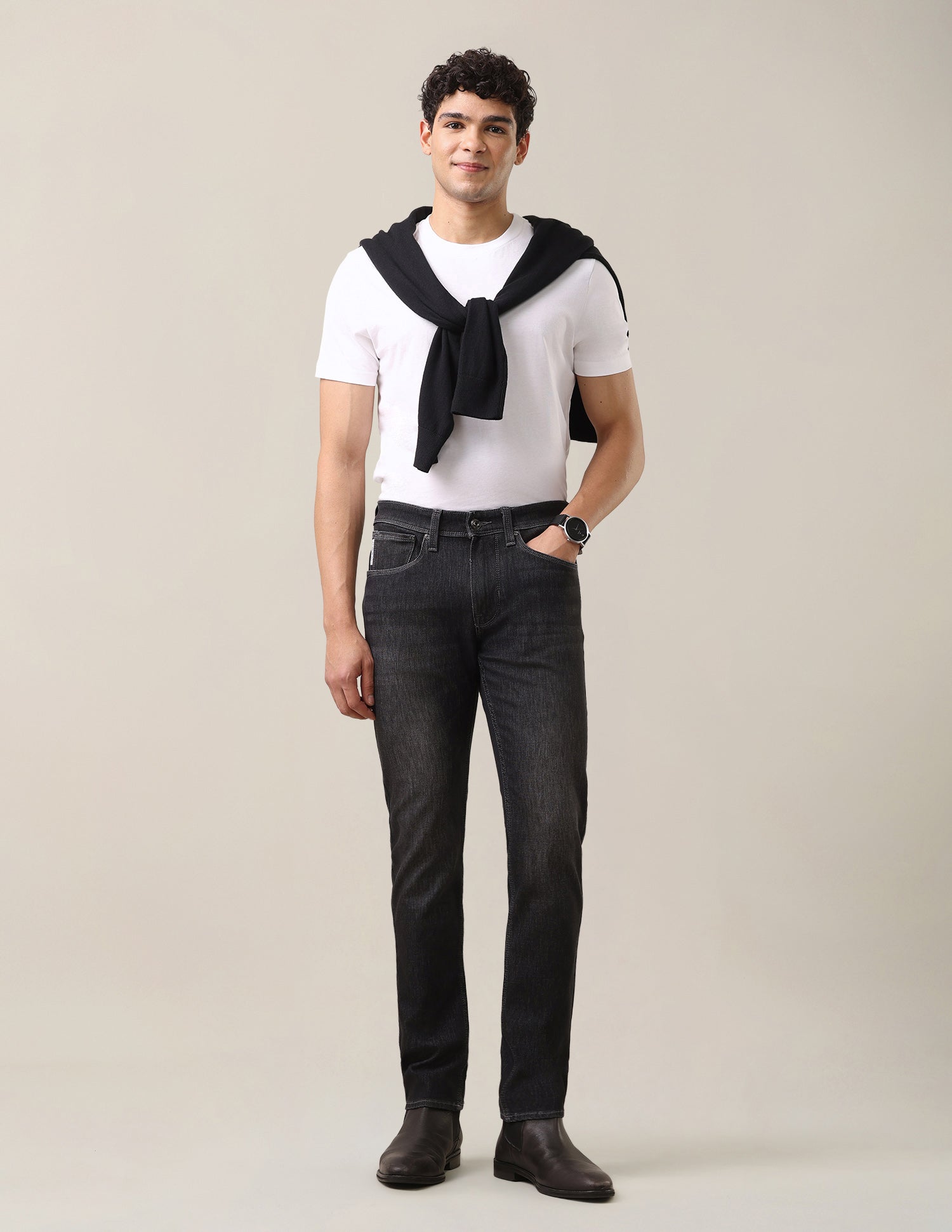 Brandon Slim-Tapered Fit Black Jeans Black - U.S. Polo Assn. India | Large