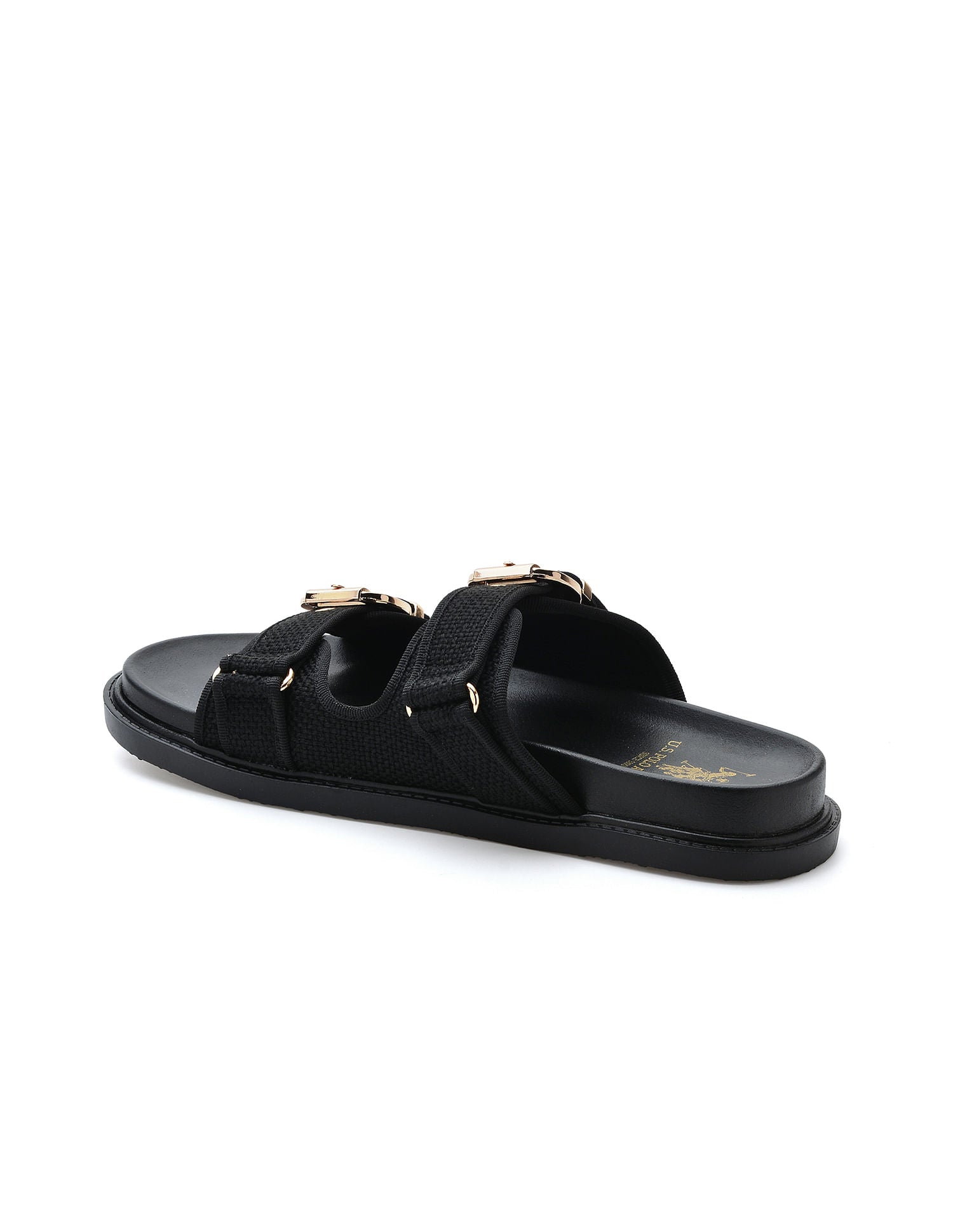 Textured Marcella Slippers Black - U.S. Polo Assn. India | Large