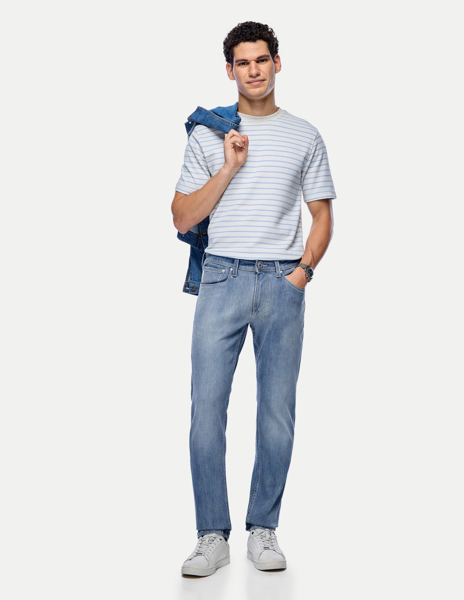 Brandon Slim-Tapered Fit Blue Jeans Light Blue - U.S. Polo Assn. India | Large