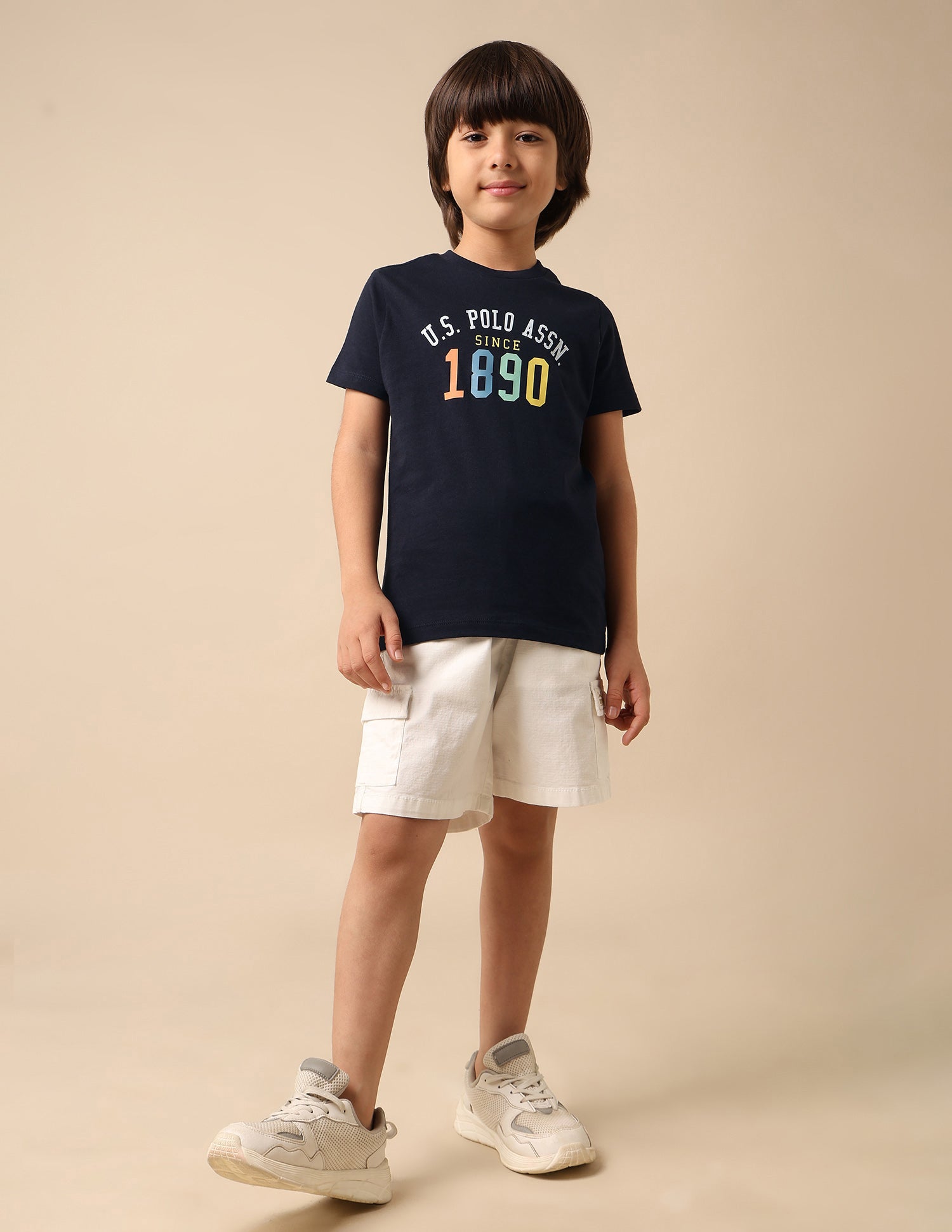 Boys Pure Cotton Brand Printed T Shirt Navy - U.S. POLO ASSN. | Large