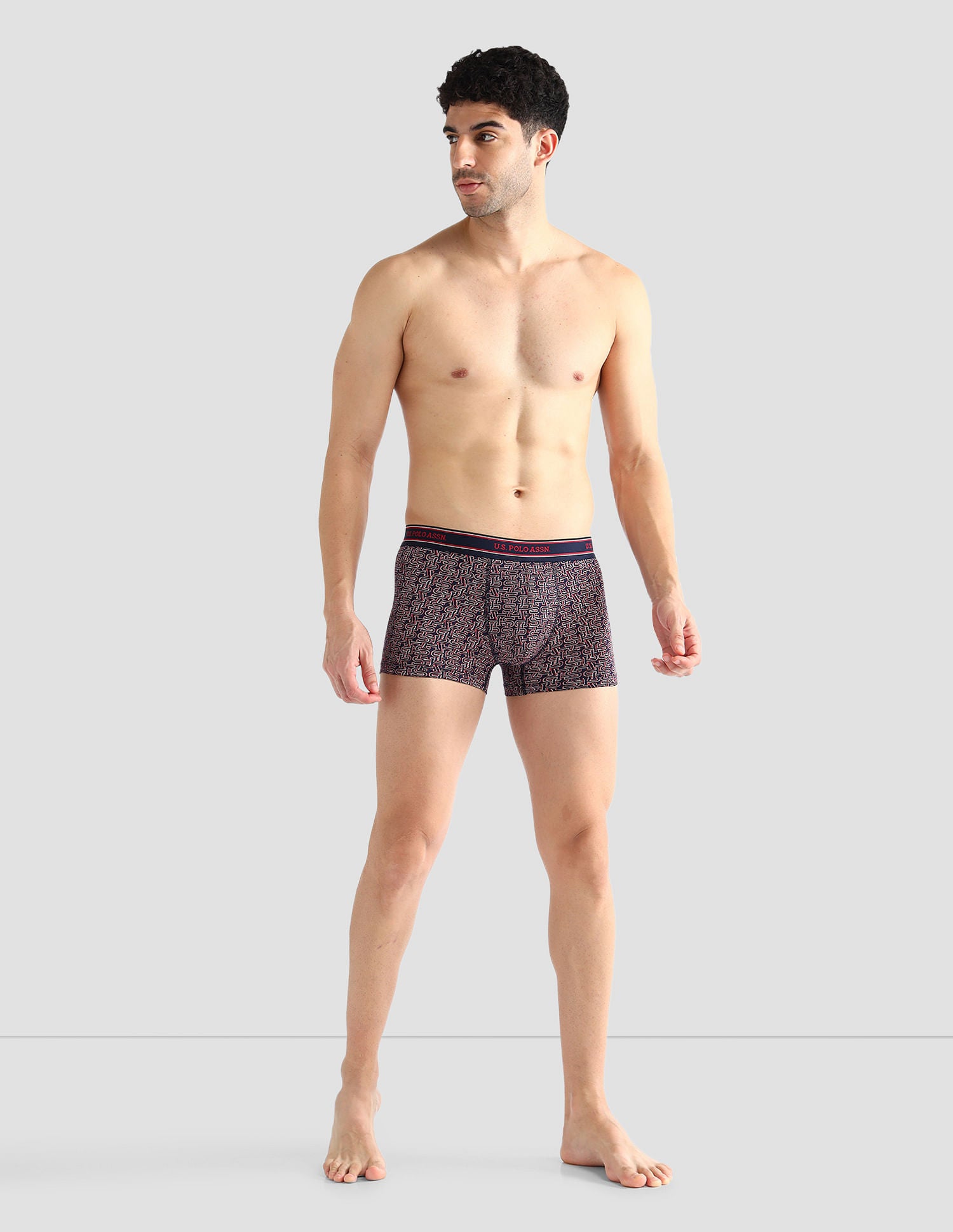 Elasticized Waist Printed I616 Trunks - Pack Of 2 Navy and Fedral Blue - U.S. POLO ASSN. | Large